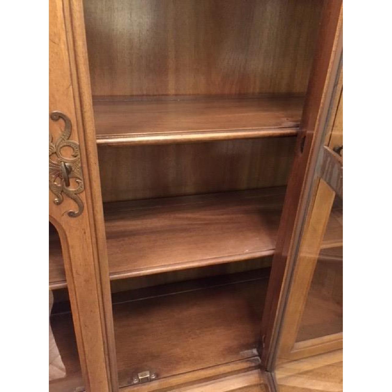 Antique Wood China Cabinet - image-2