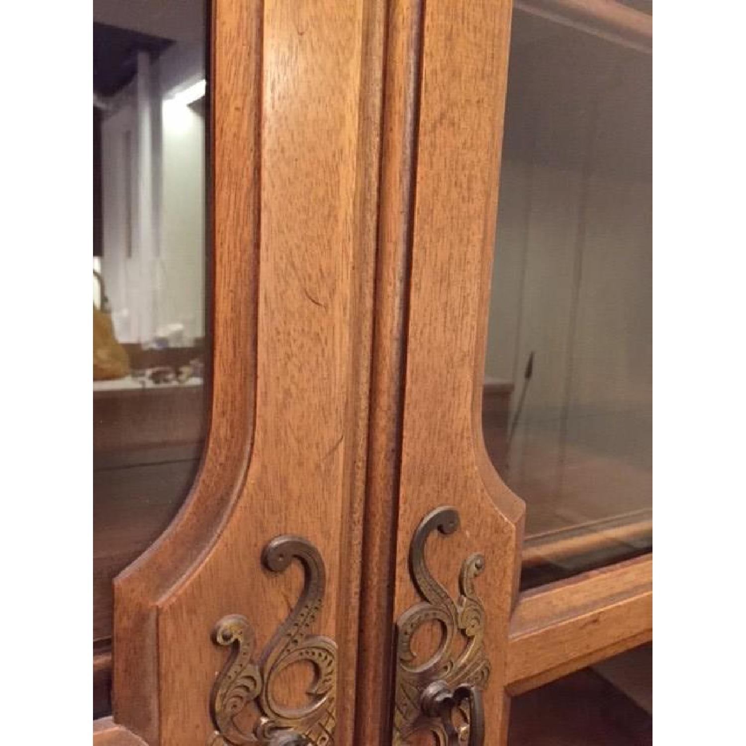 Antique Wood China Cabinet - image-3