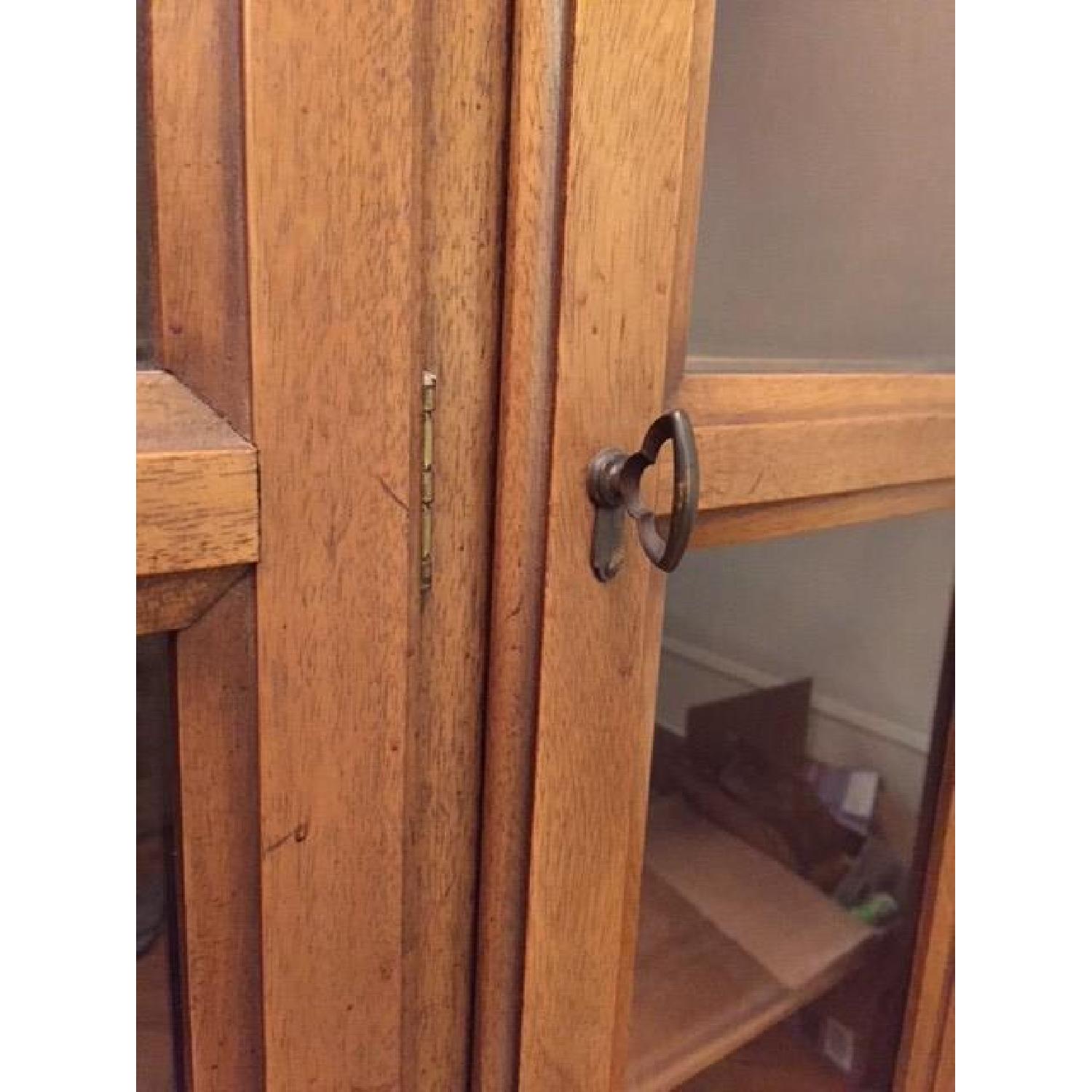 Antique Wood China Cabinet - image-4