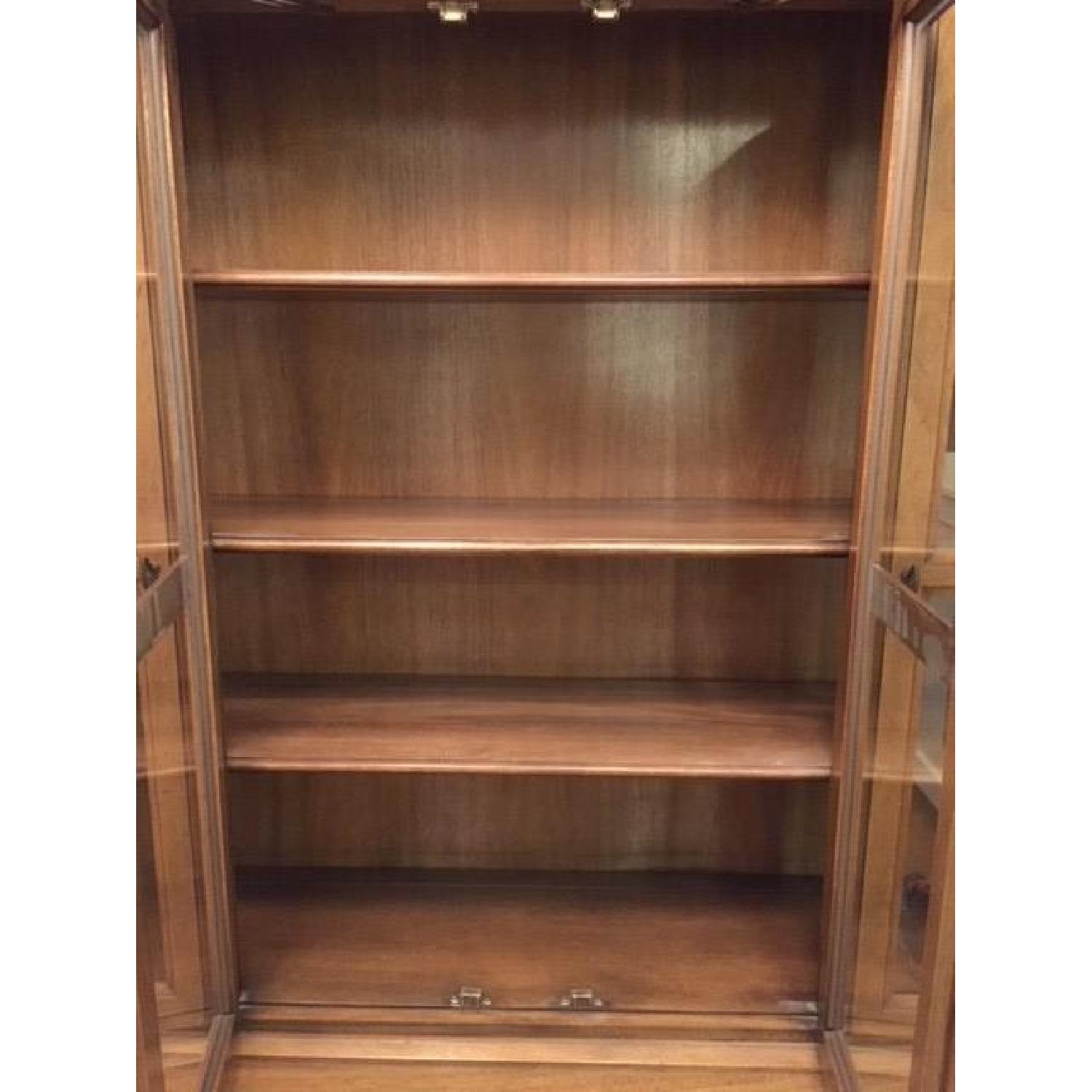 Antique Wood China Cabinet - image-8