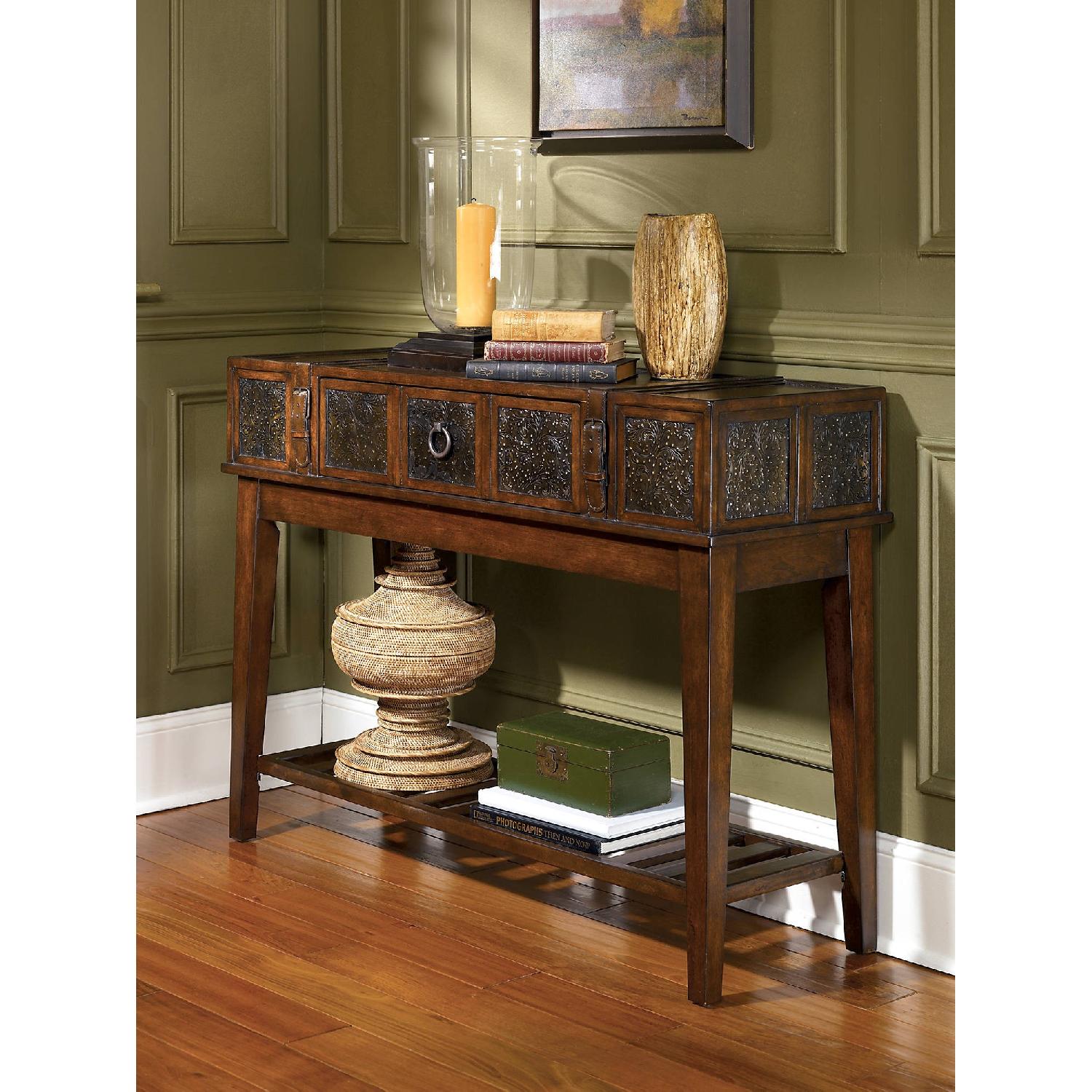 Ashley Furniture McKenna Dark Brown Sofa Table - image-1