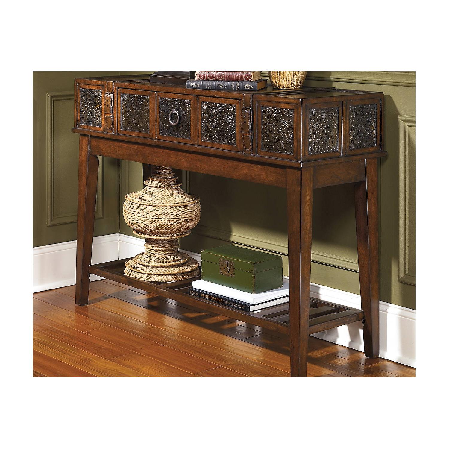 Ashley Furniture McKenna Dark Brown Sofa Table - image-2
