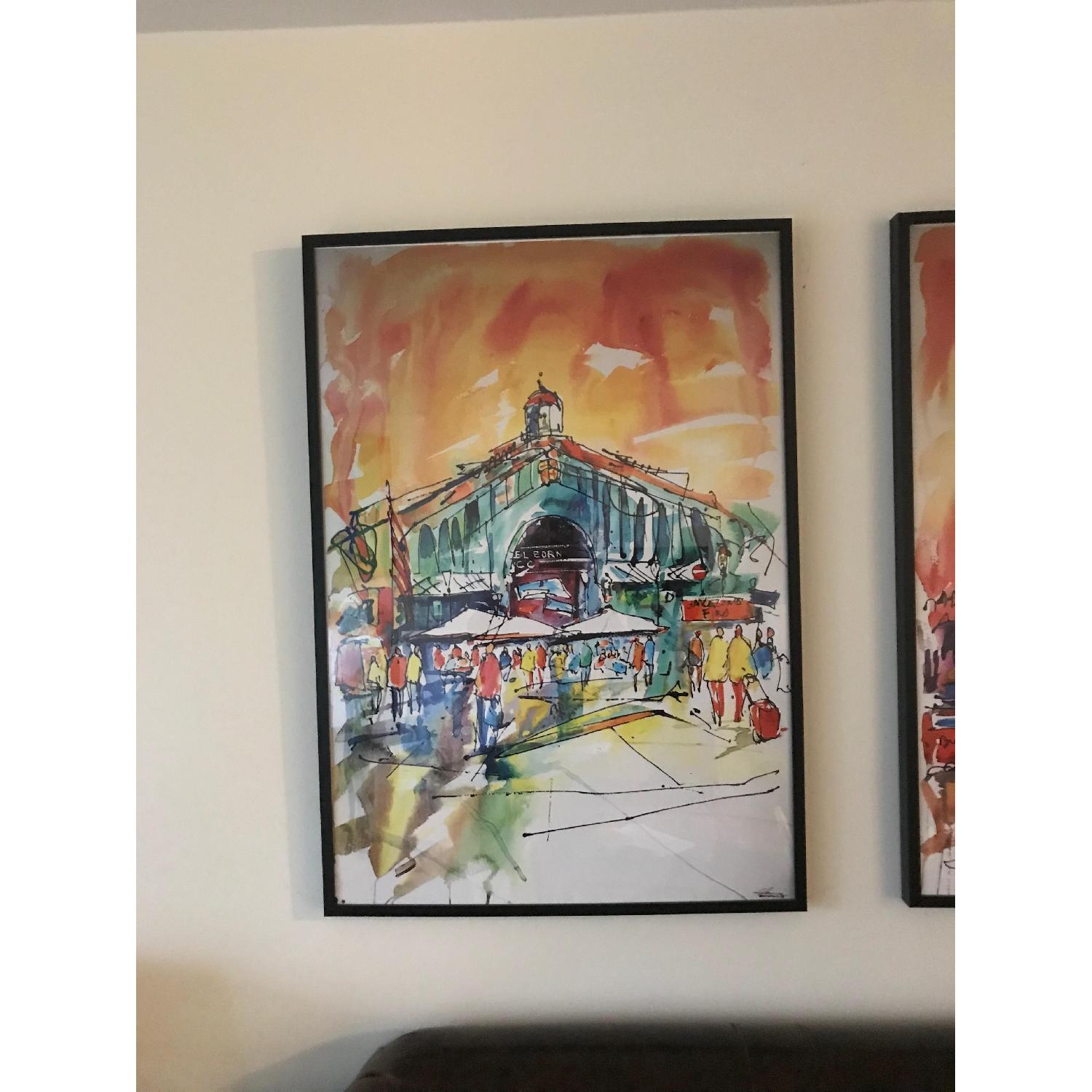 Framed Barcelona Print by Local Spanish Artist - image-3