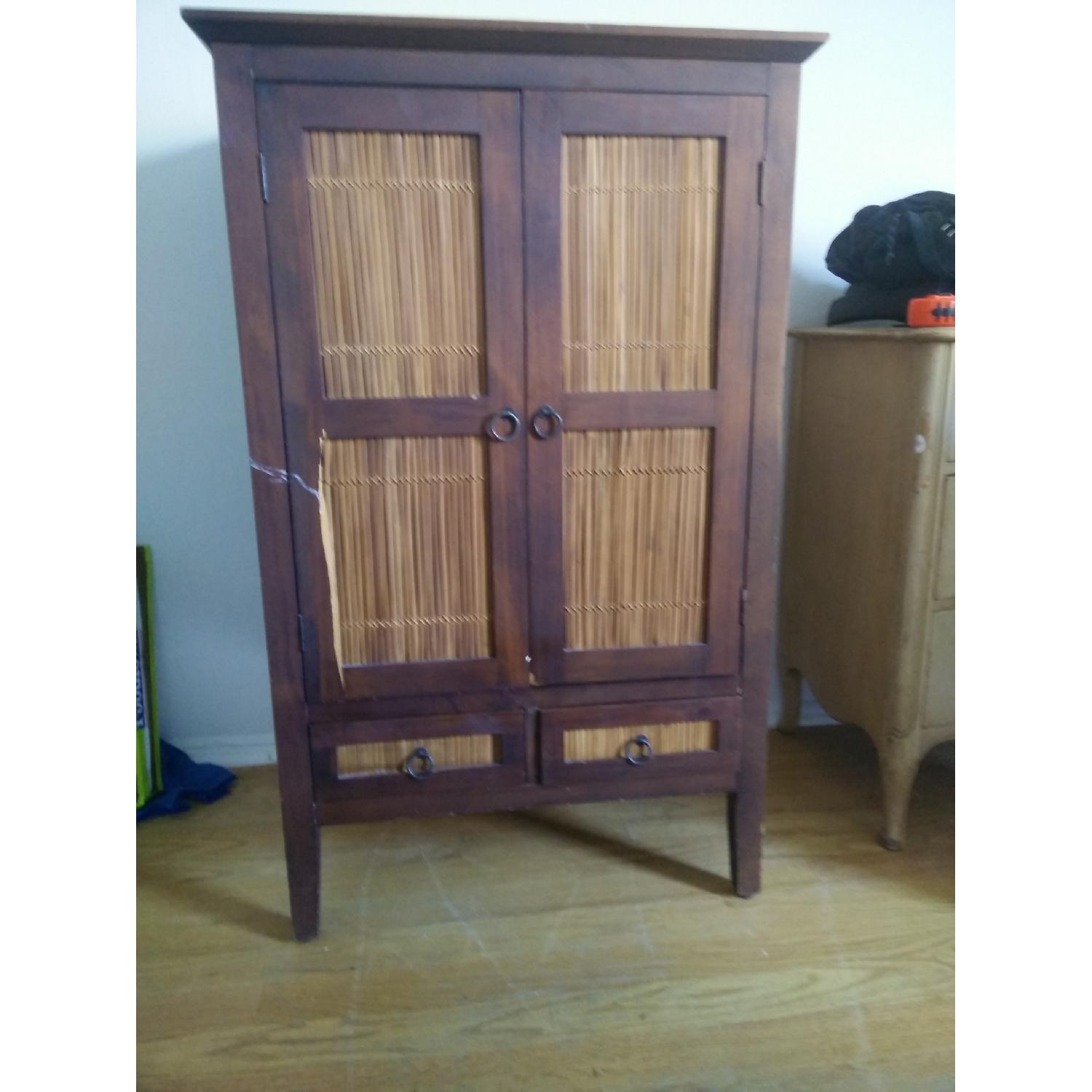 Dark Wood Media Cabinet - image-1