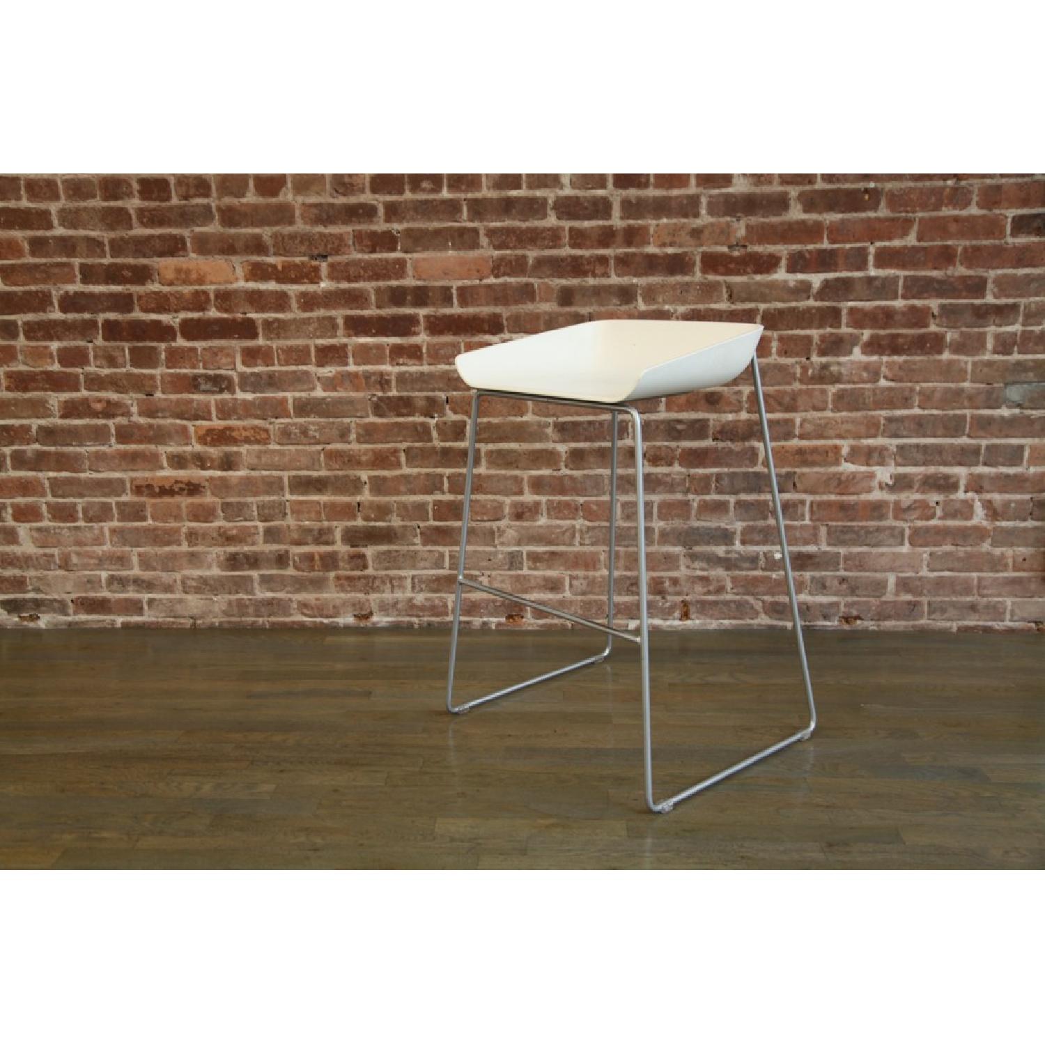 Steelcase Turnstone White Stool - image-1