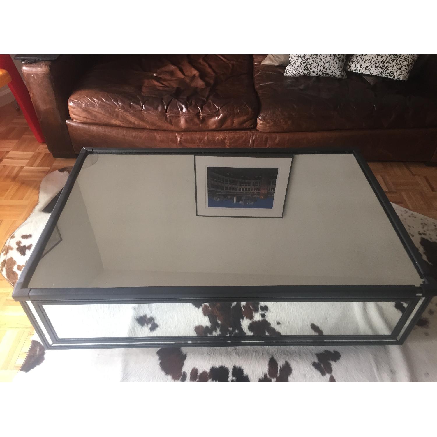 Restoration Hardware Strand Antique Mirrored Coffee Table - image-1