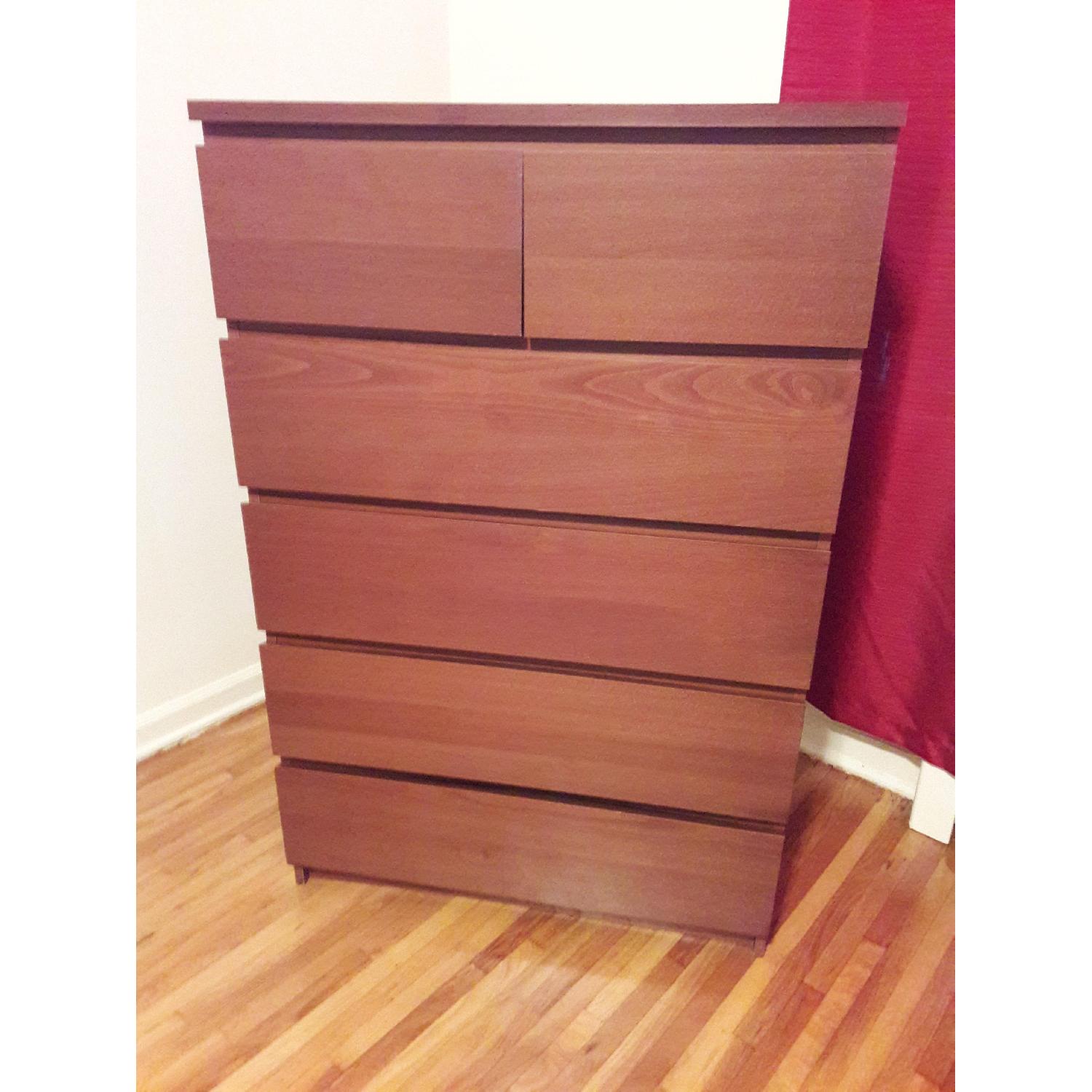 Ikea Malm 6 Drawer Tall Dresser AptDeco