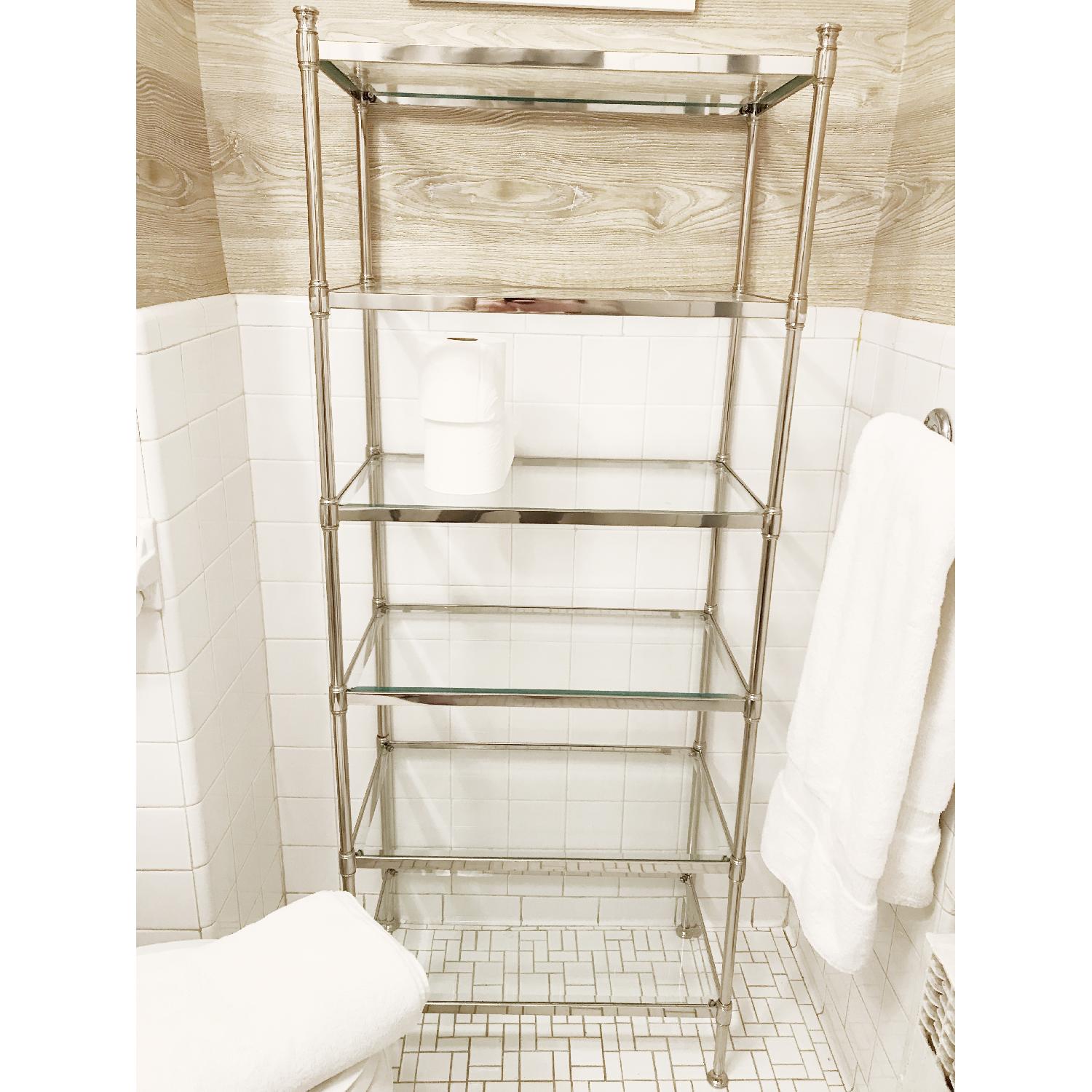 Restoration Hardware Newbury Grande Bath Nickel Etagere - image-1