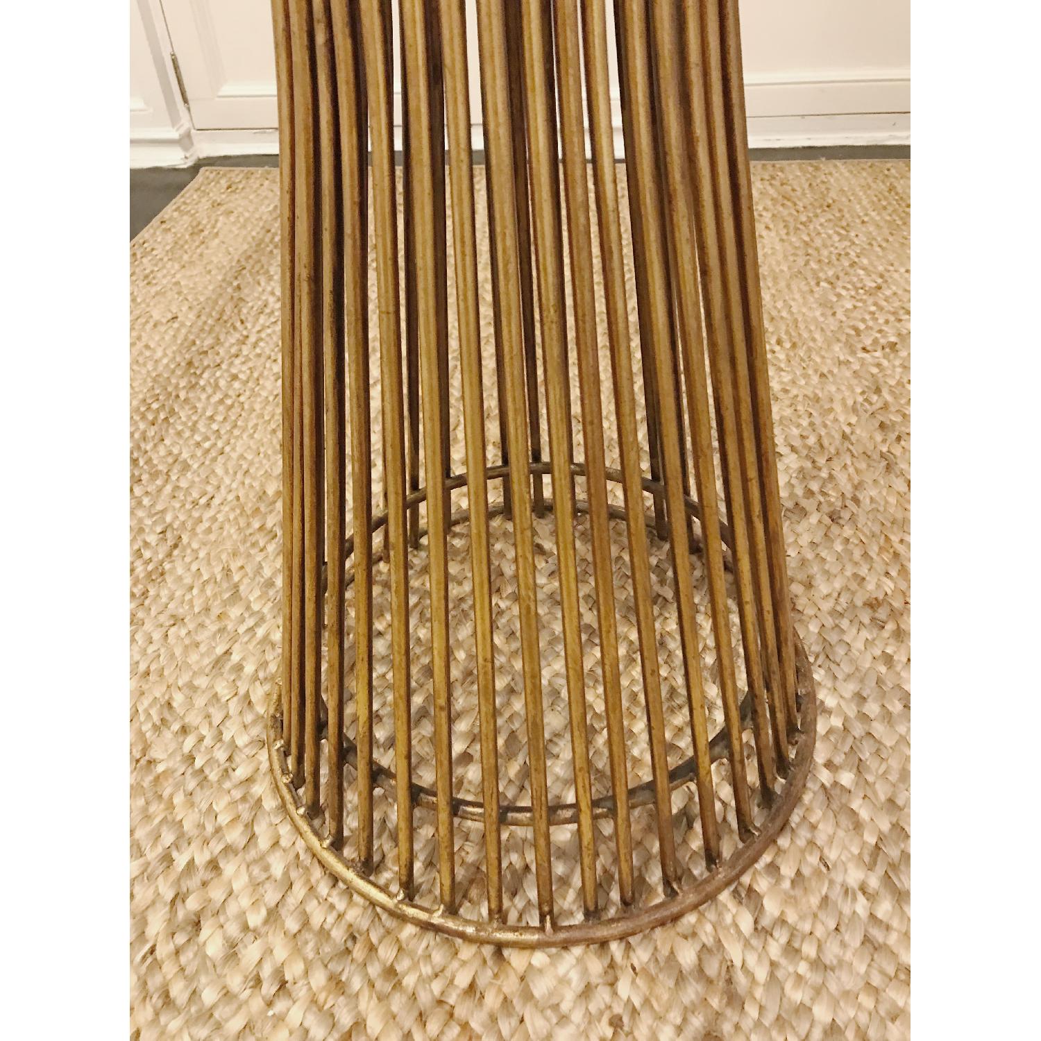 Worlds Away Powell Dining Table w/ GoldLeaf Metal Base AptDeco