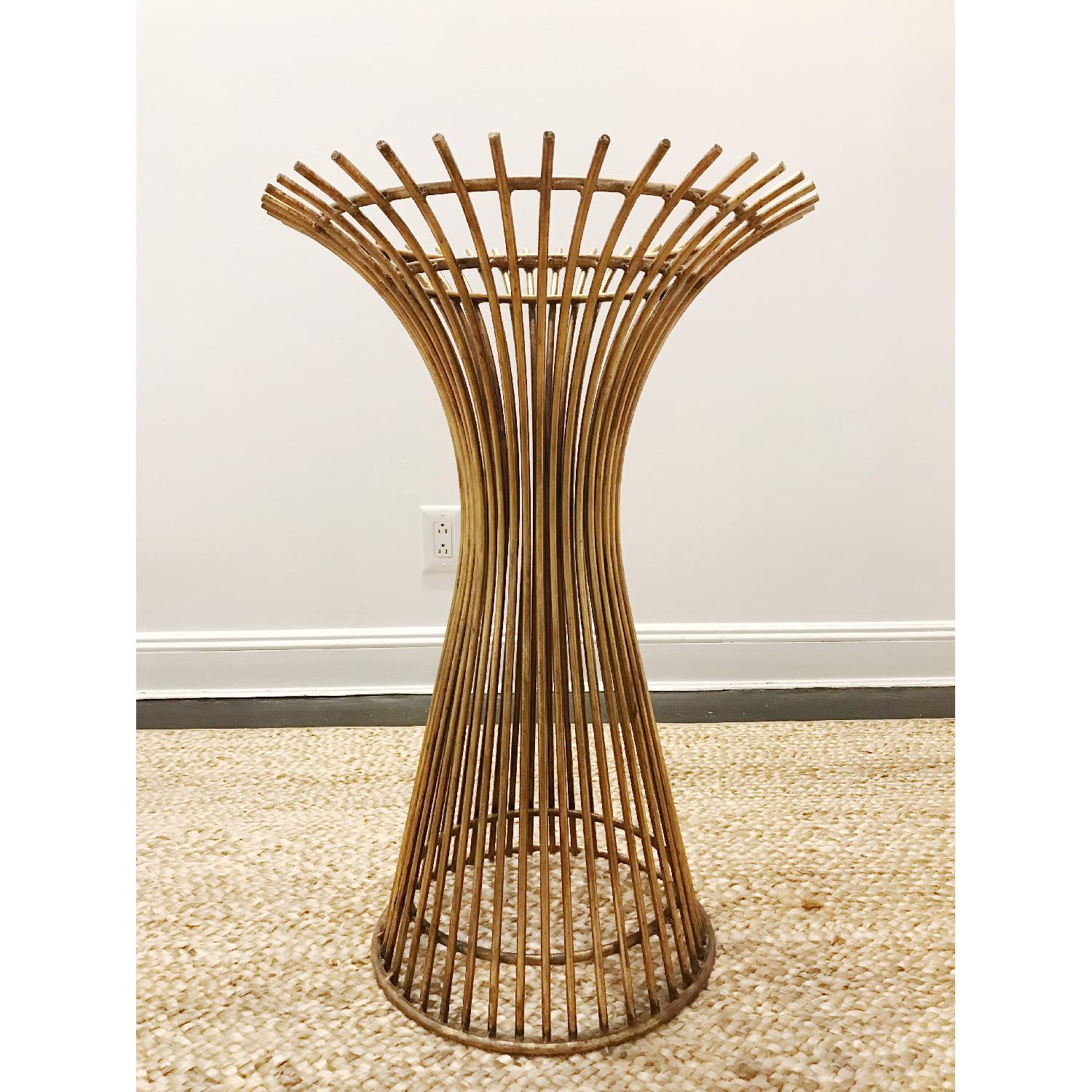 Worlds Away Powell Dining Table w/ GoldLeaf Metal Base AptDeco