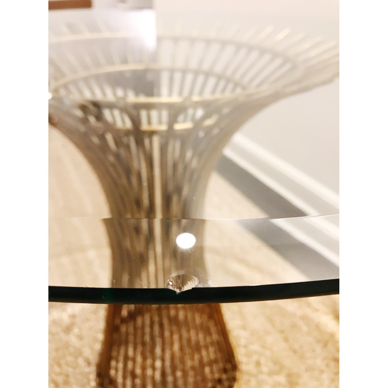 Worlds Away Powell Dining Table w/ GoldLeaf Metal Base AptDeco