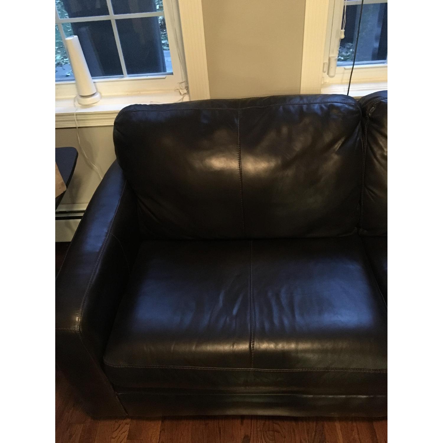 Raymour & Flanigan Trent Leather Full Sleeper Sofa - image-1