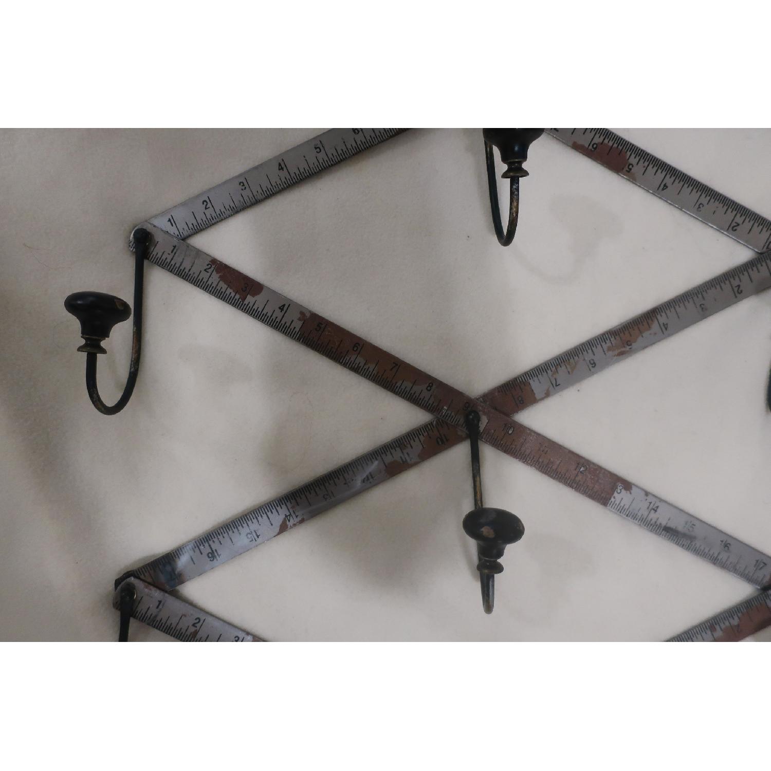 Vintage-Inspired Wall Mounted Ruler Coat Rack - AptDeco