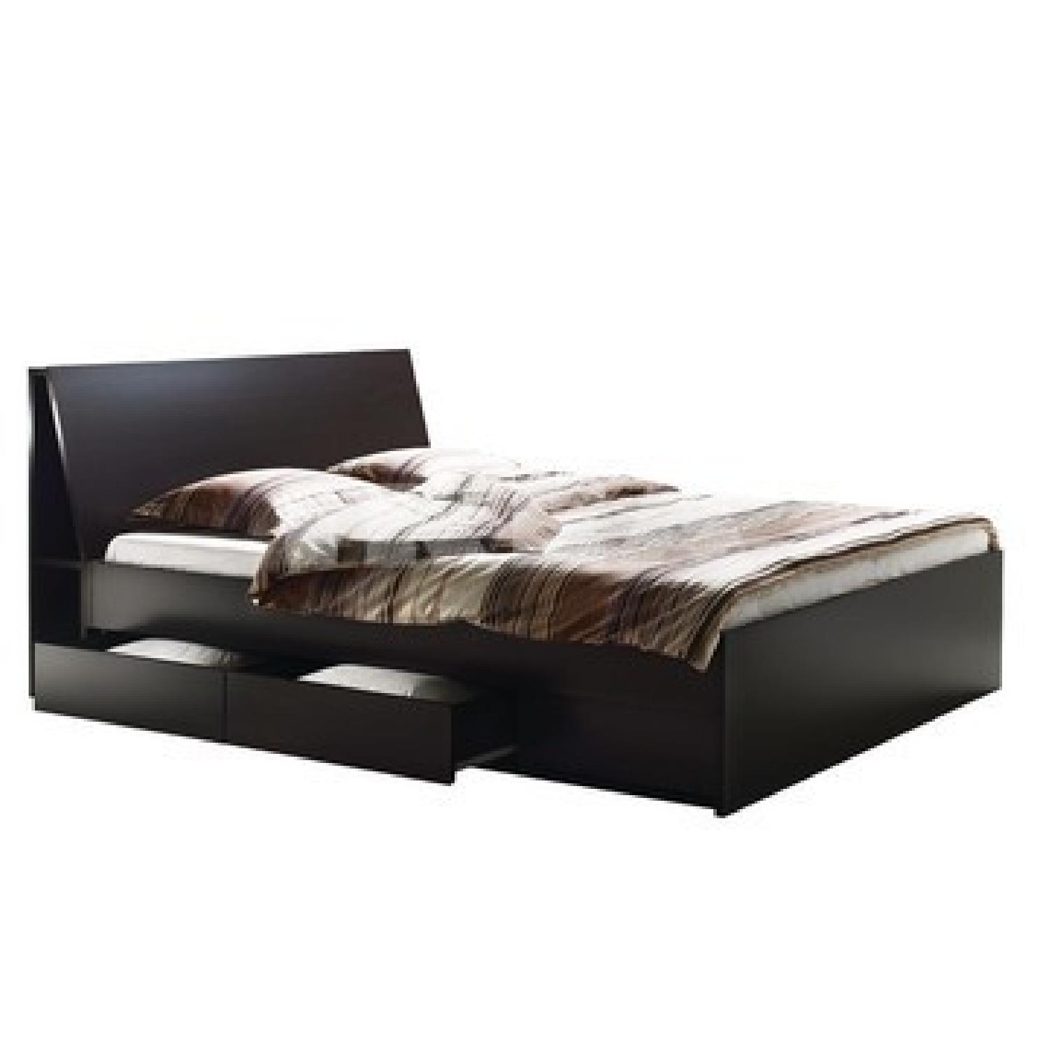 Ikea Queen Size Storage Bed w/ Headboard AptDeco