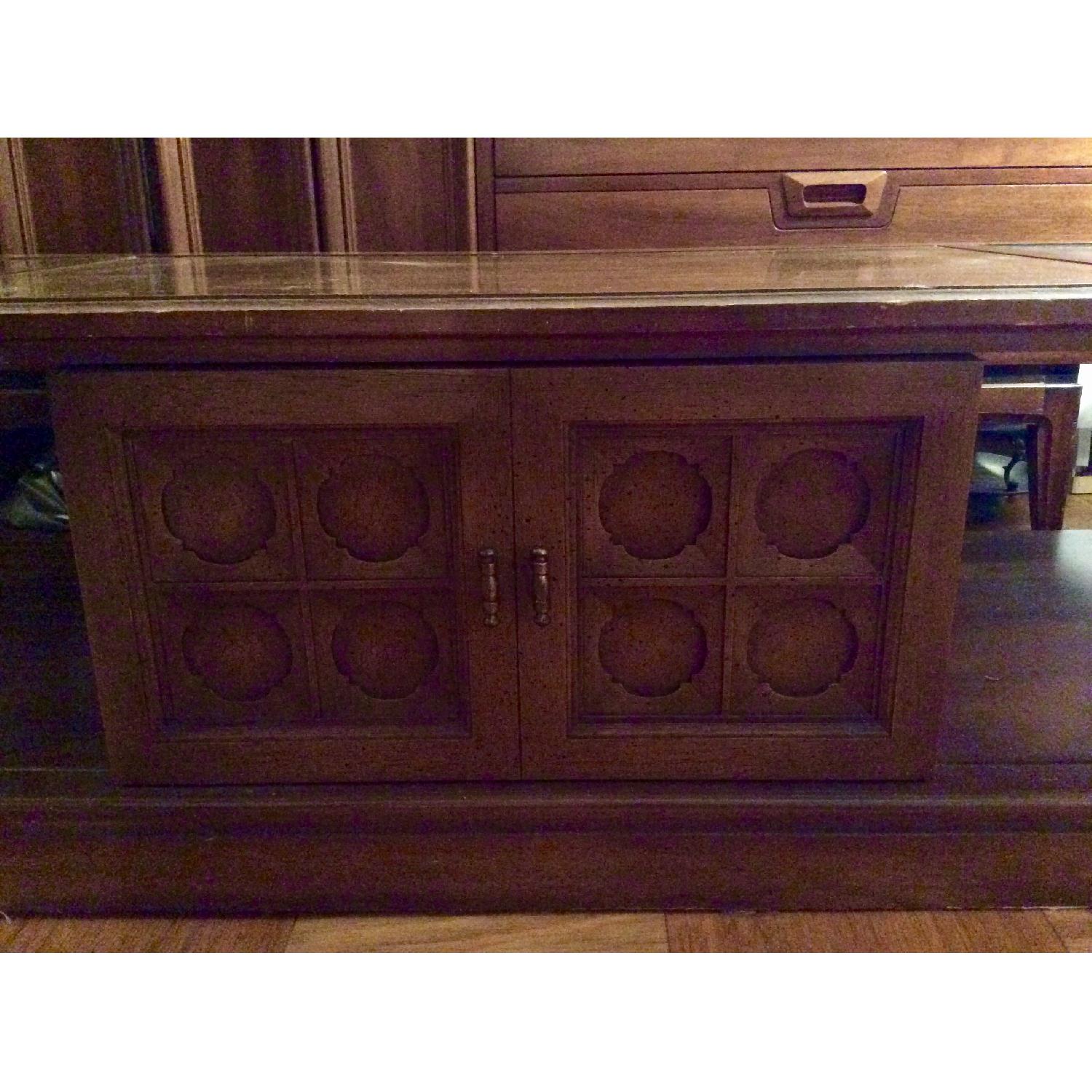 Mid Century Modern Rectangular Solid Wood Coffee Table - image-6