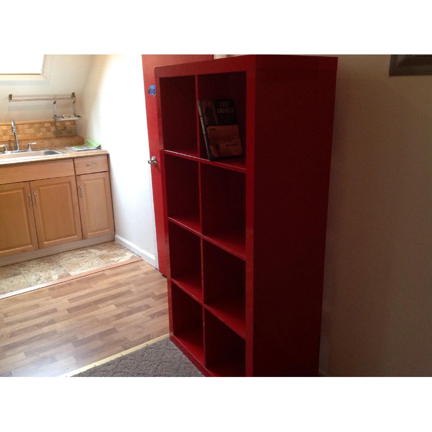 Ikea High Gloss Red Room Divider/Bookcase - image-2