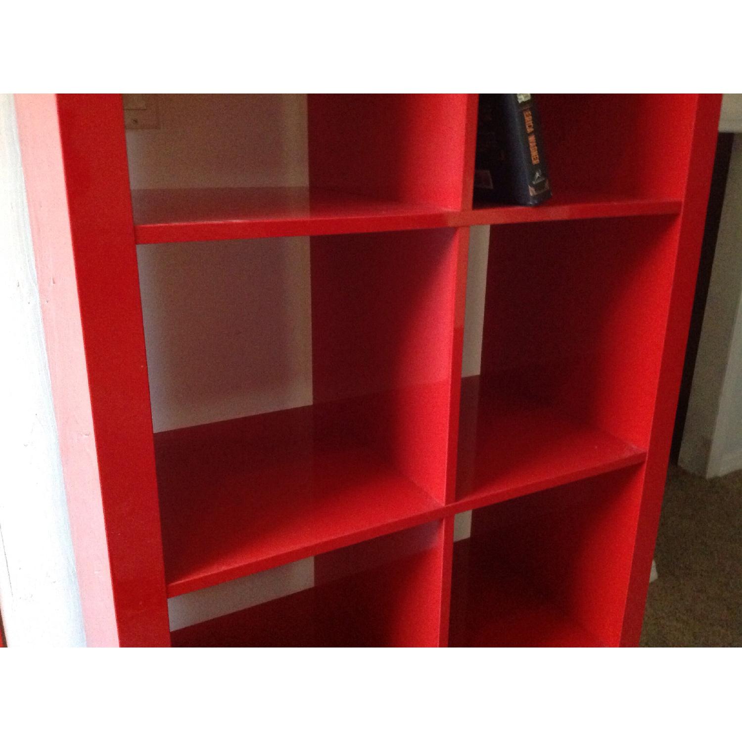 Ikea High Gloss Red Room Divider/Bookcase - image-3