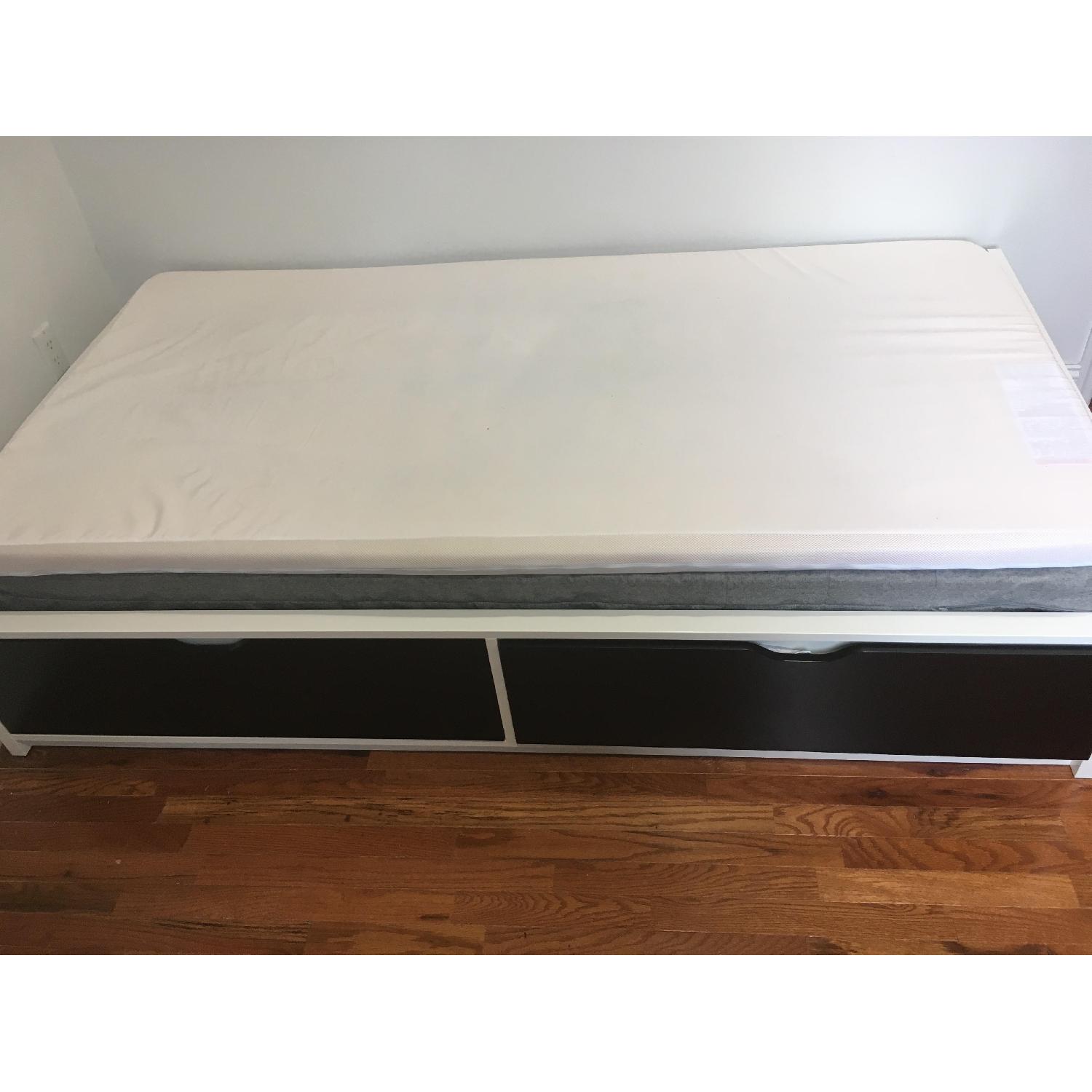 Ikea Flaxa Twin Bed w/ Storage AptDeco