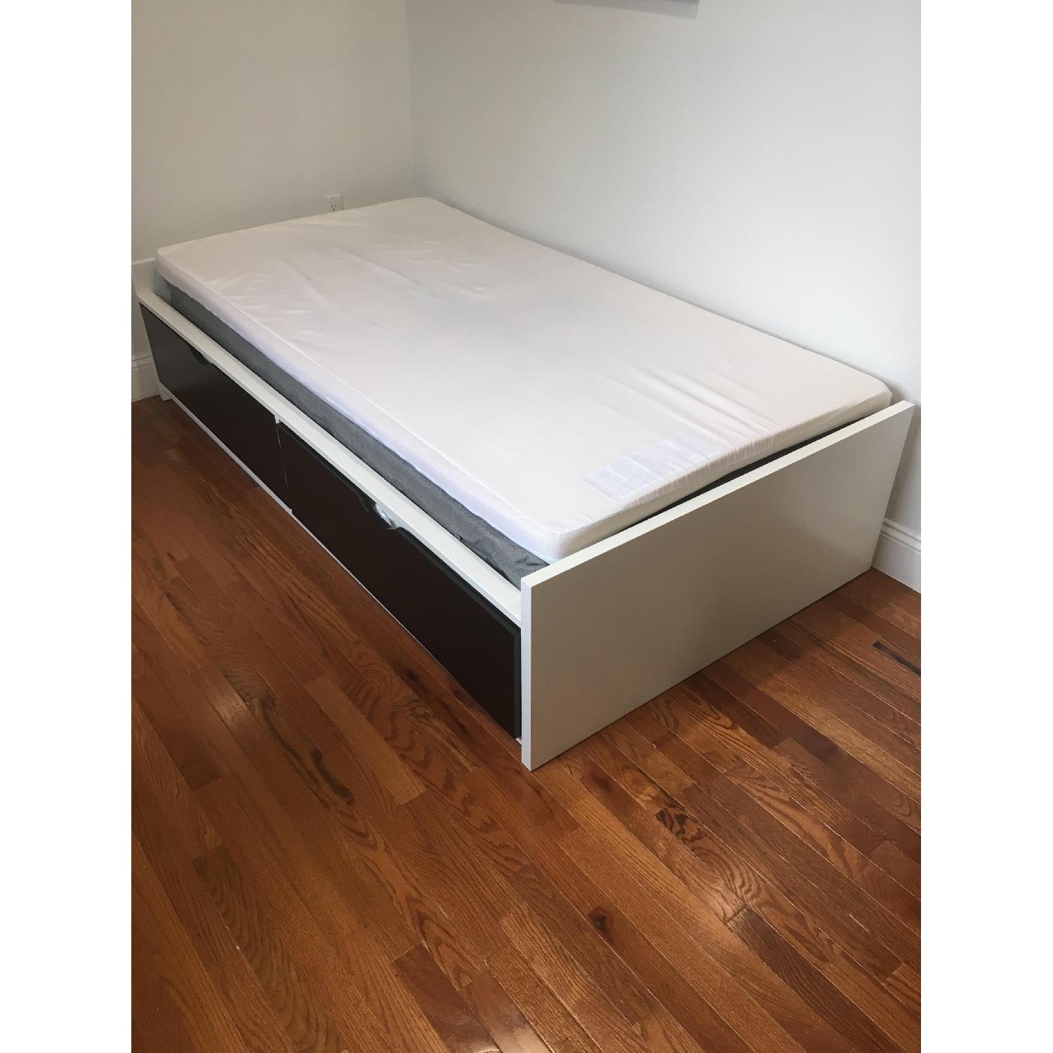 Ikea Flaxa Twin Bed w/ Storage AptDeco