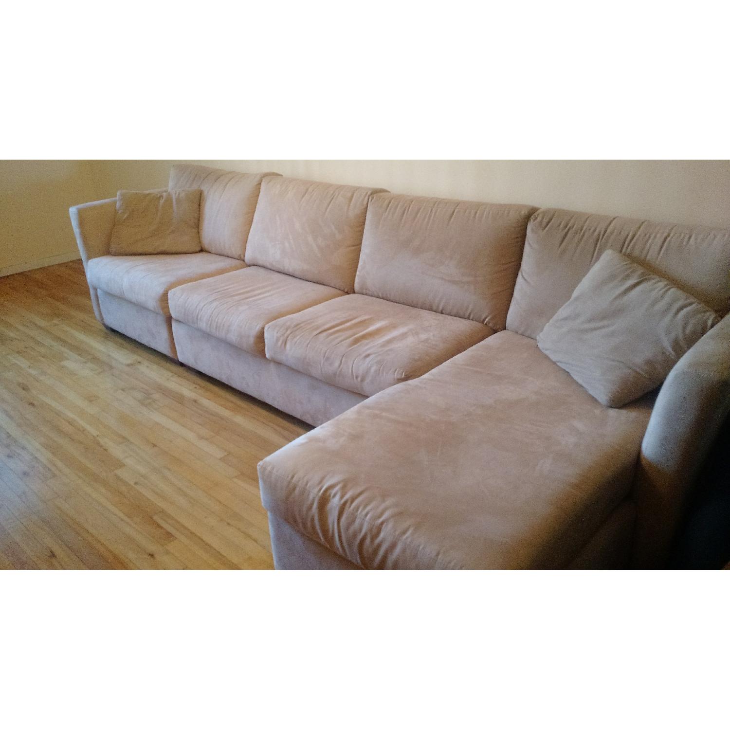 Klaussner Beige 3 Piece Sectional Sofa Klaussner Beige 3 Piece Sectional Sofa