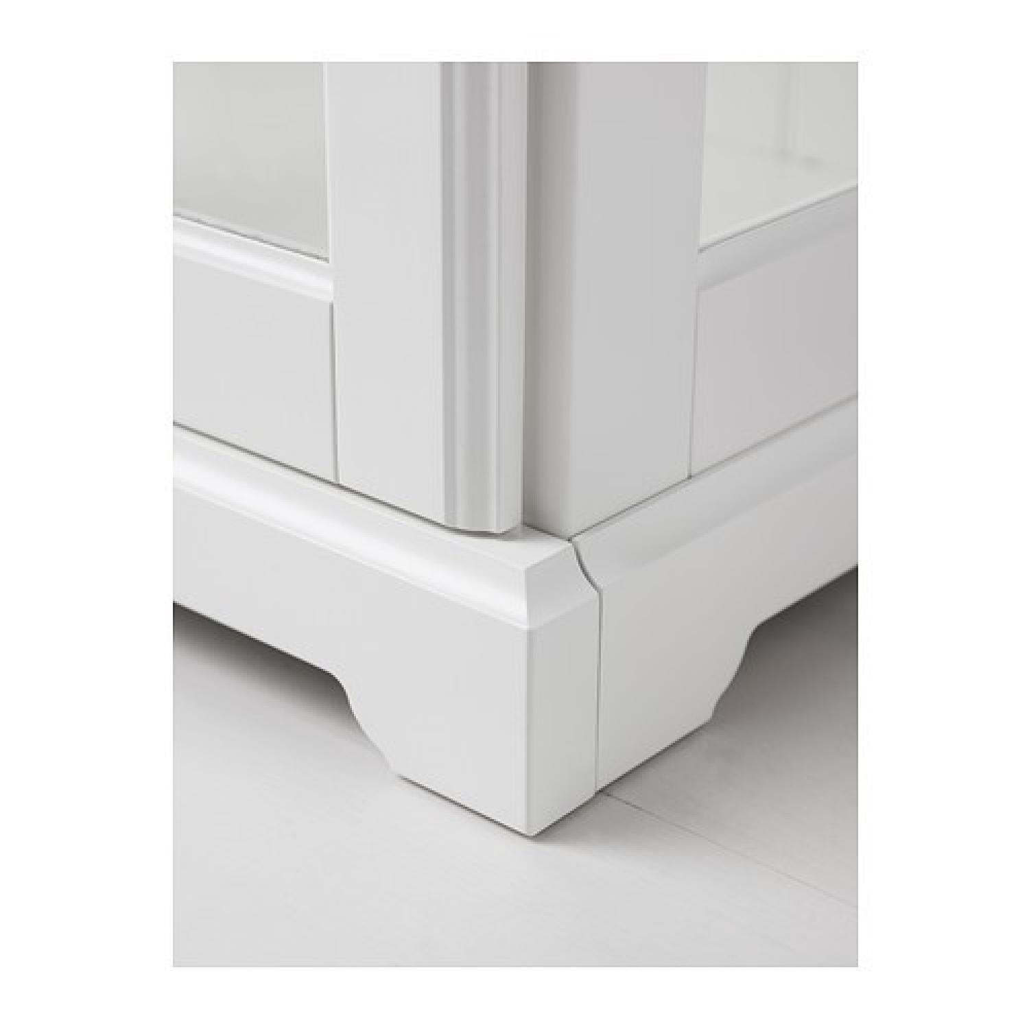 Ikea White Pine Curio w/ Glass Doors - image-4