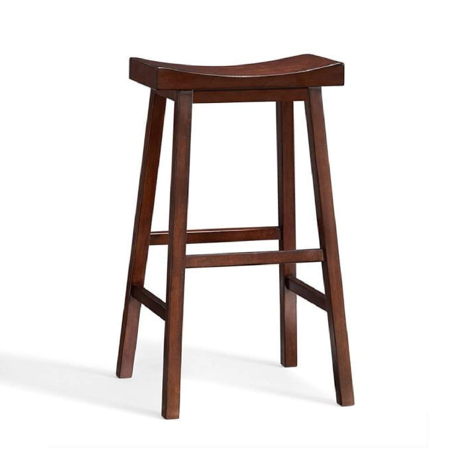 Pottery Barn Tibetan Bar Height Stool in Tuscan Chestnut - image-0