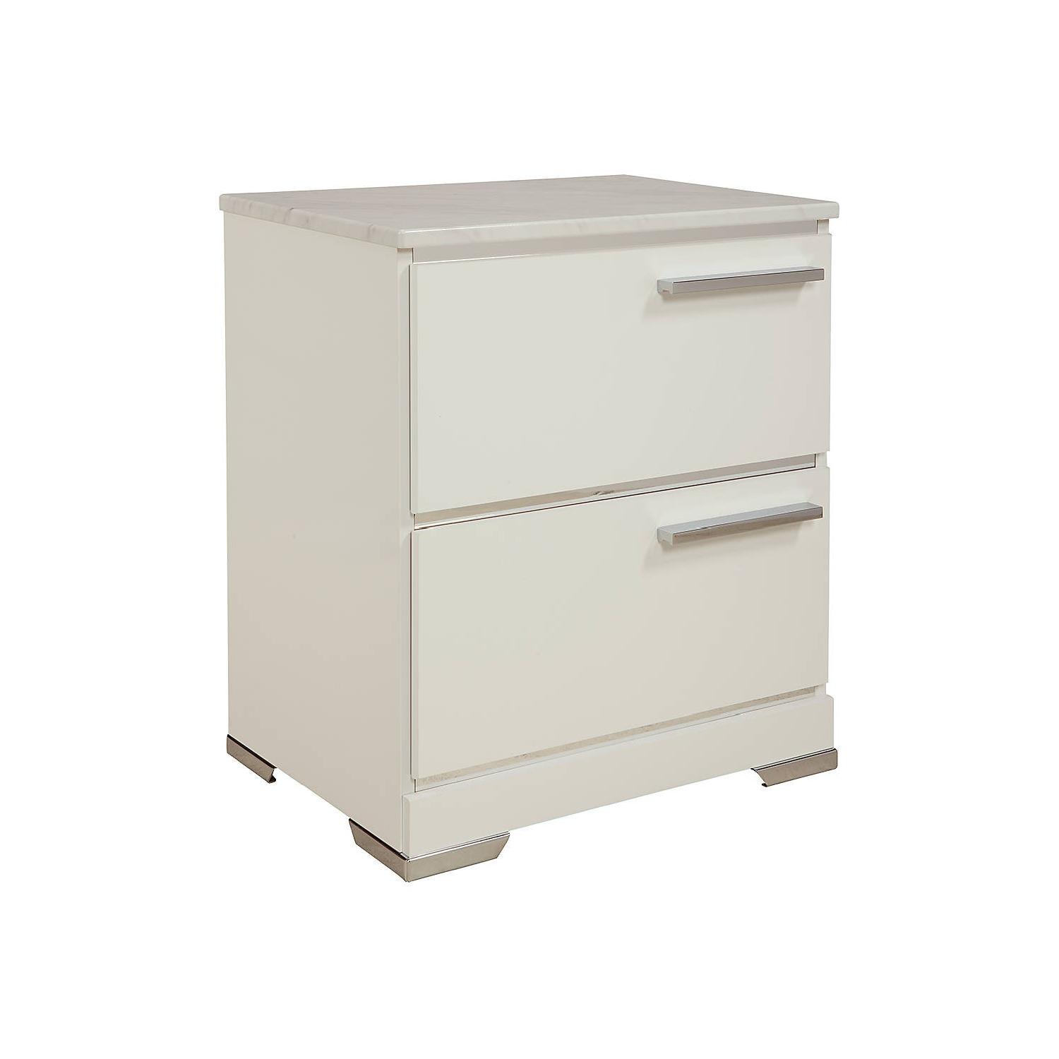 Ashley Furniture Brillaney White Two Drawer Night Stand - image-0