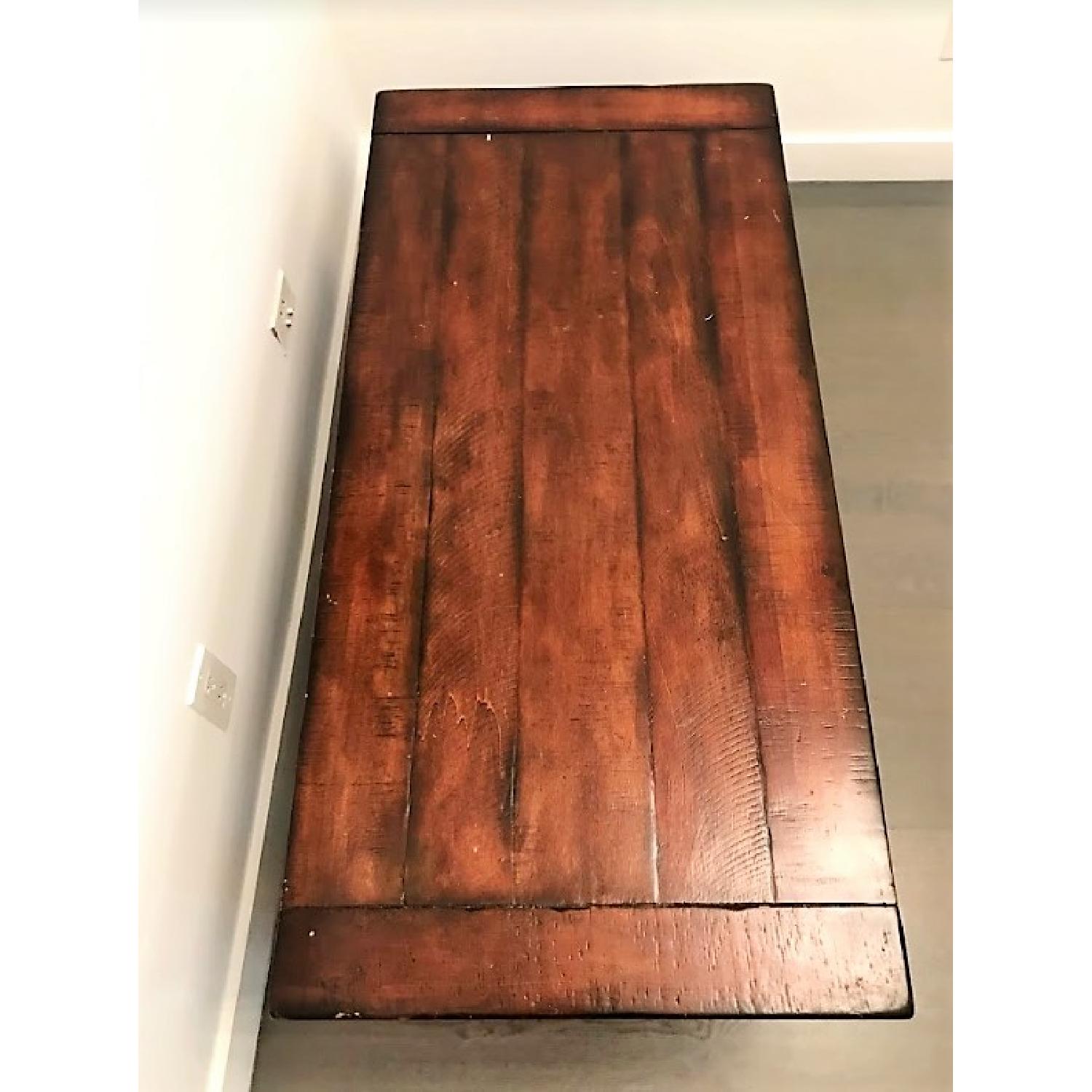 Pottery Barn Benchwright Coffee Table in Rustic Mahogany - image-6