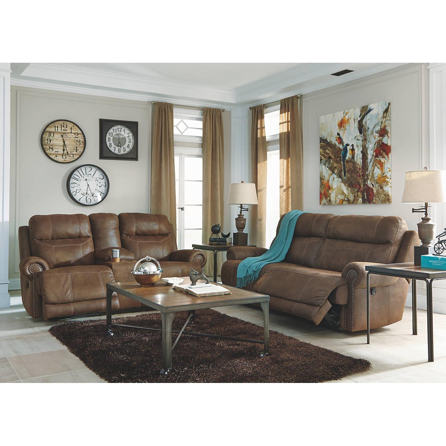 Ashley Furniture Austere Brown 2-Seat Reclining Sofa - image-3