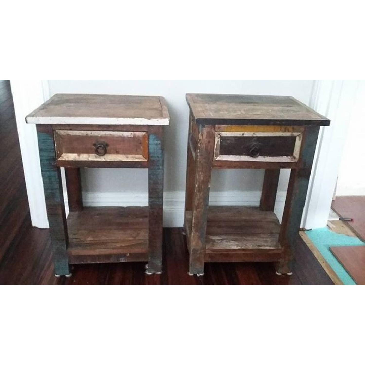 Reclaimed Rustic Side Table - image-1