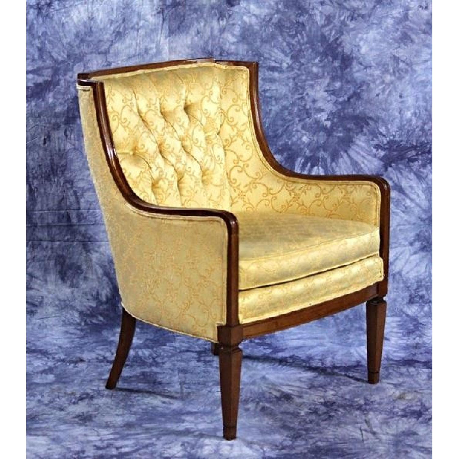Vintage Mid Century Fine Tufted Chair Armchair - image-7
