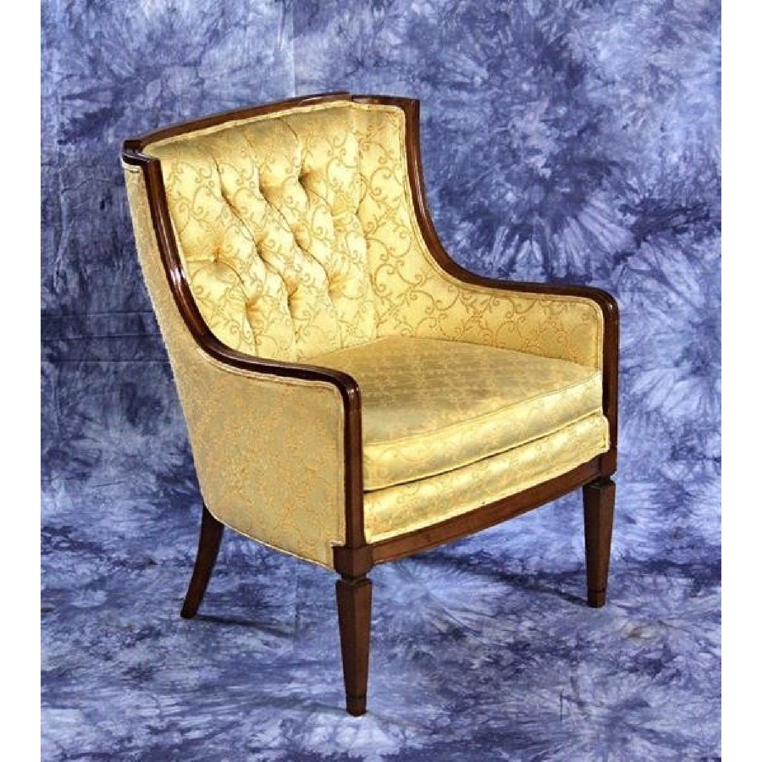 Vintage Mid Century Fine Tufted Chair Armchair - image-8