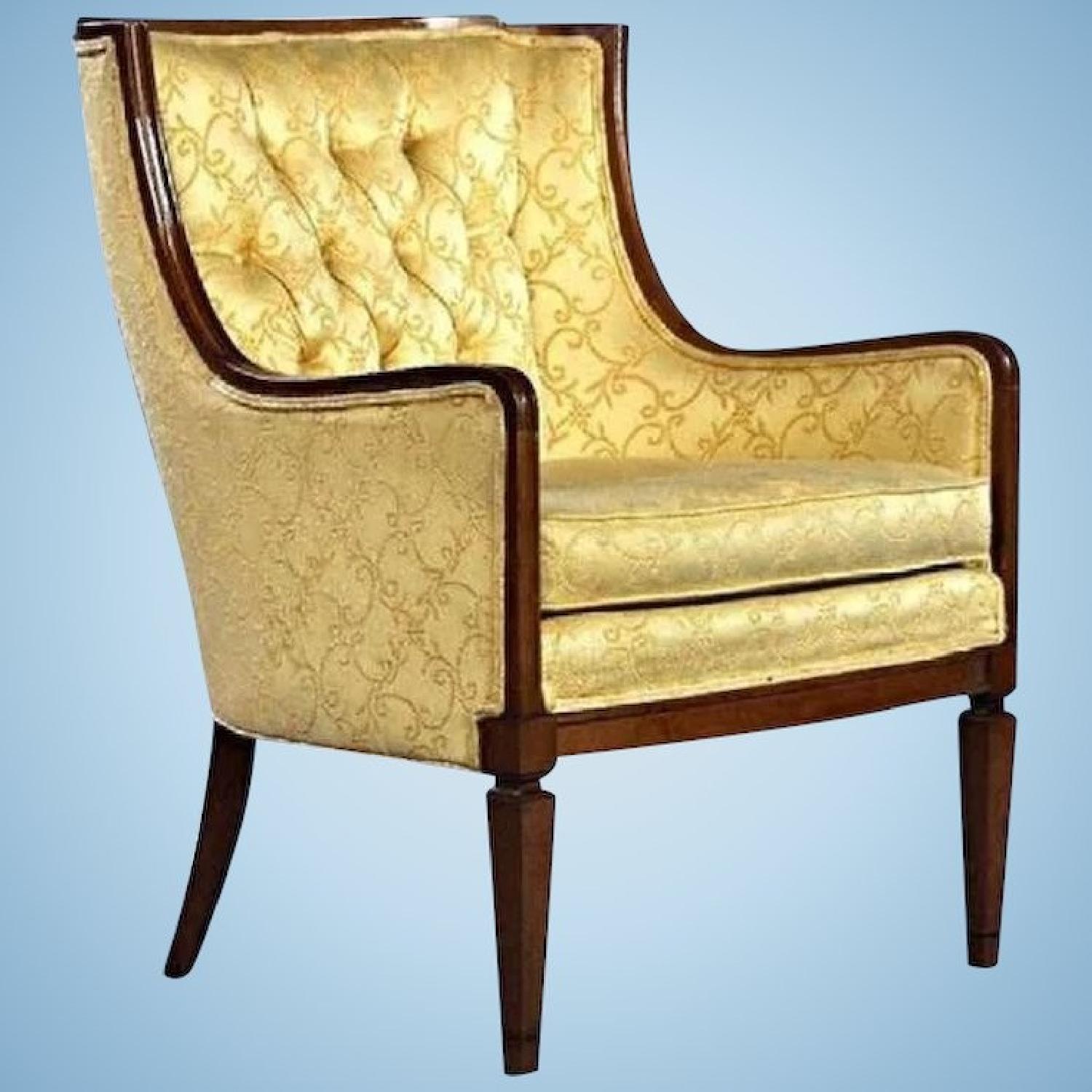 Vintage Mid Century Fine Tufted Chair Armchair - image-11
