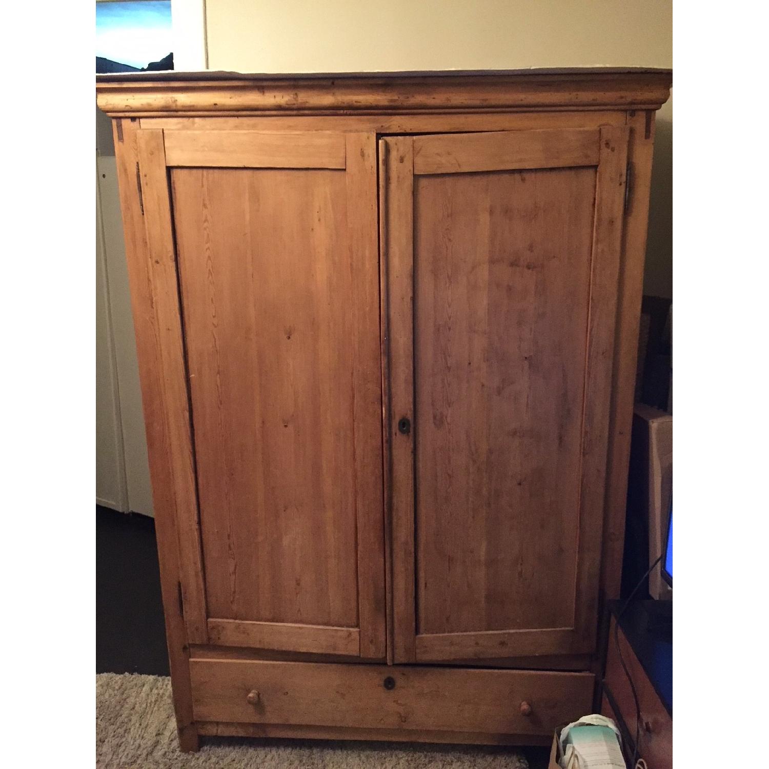 Modern Antique Solid Wood Armoire/Wardrobe - image-1