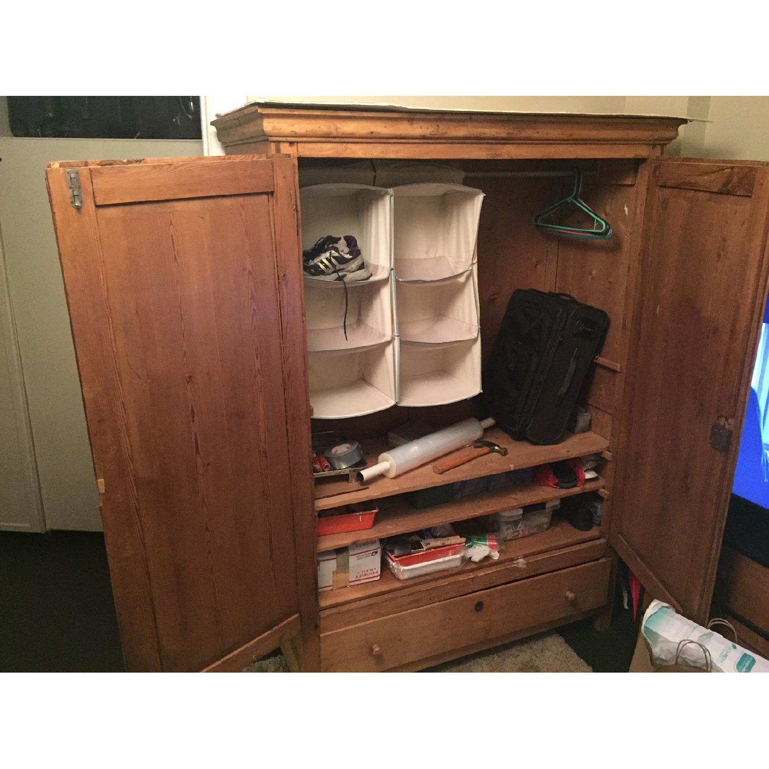 Modern Antique Solid Wood Armoire/Wardrobe - image-2