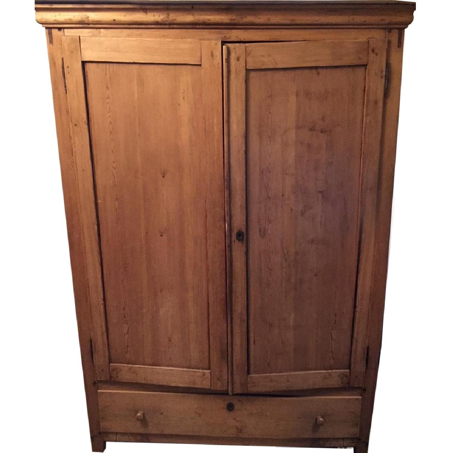 Modern Antique Solid Wood Armoire/Wardrobe - image-0