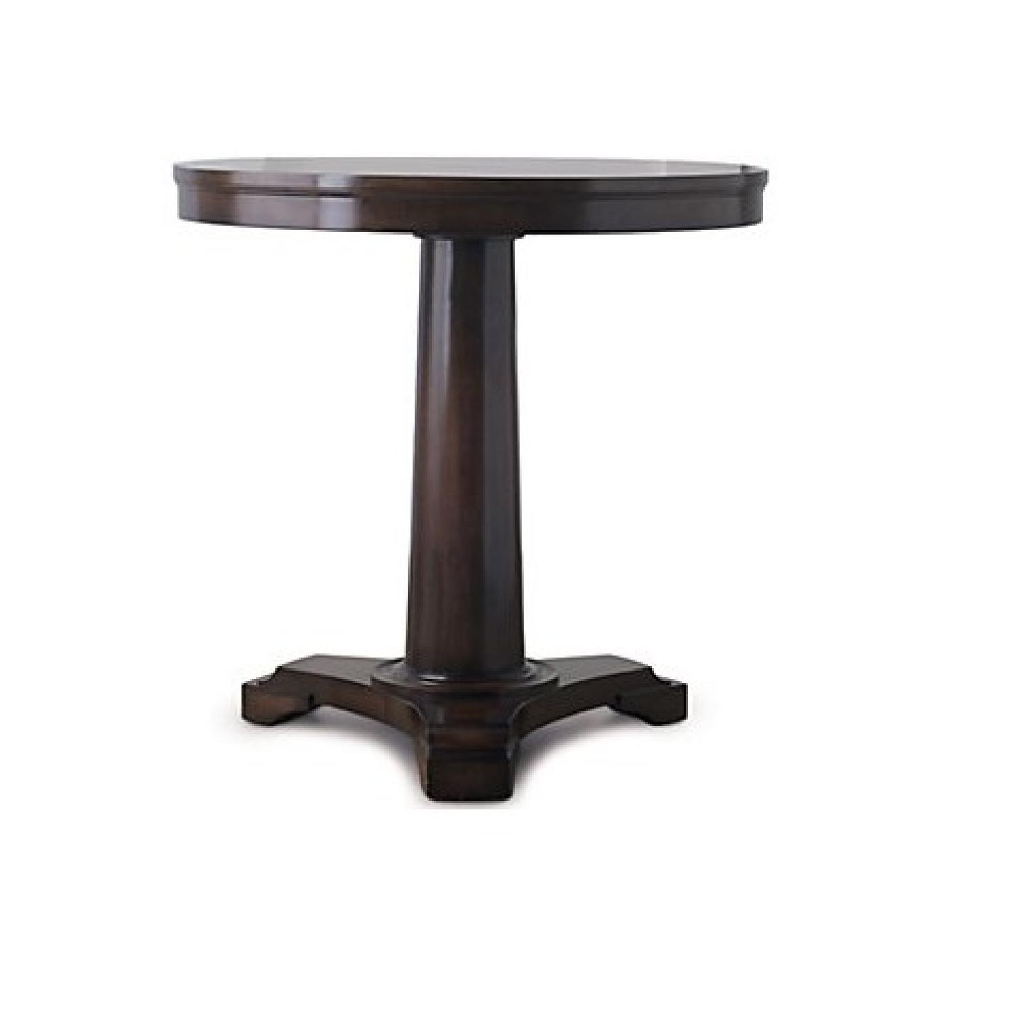 Restoration Hardware Round Pedestal Side Table AptDeco