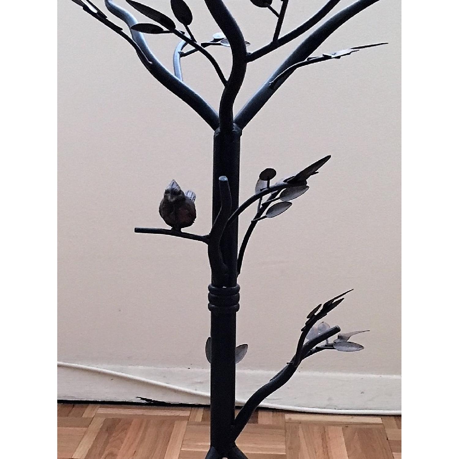 Pier 1 Perched Bird Bronze Accent & Brown Round End Table - image-3