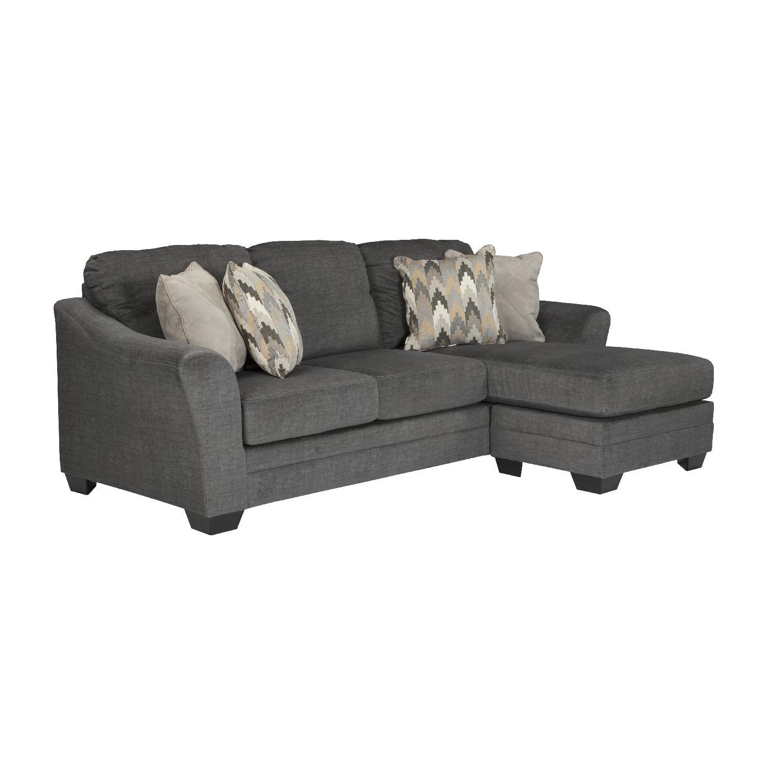 Ashley's Braxlin Sectional in Charcoal - image-1