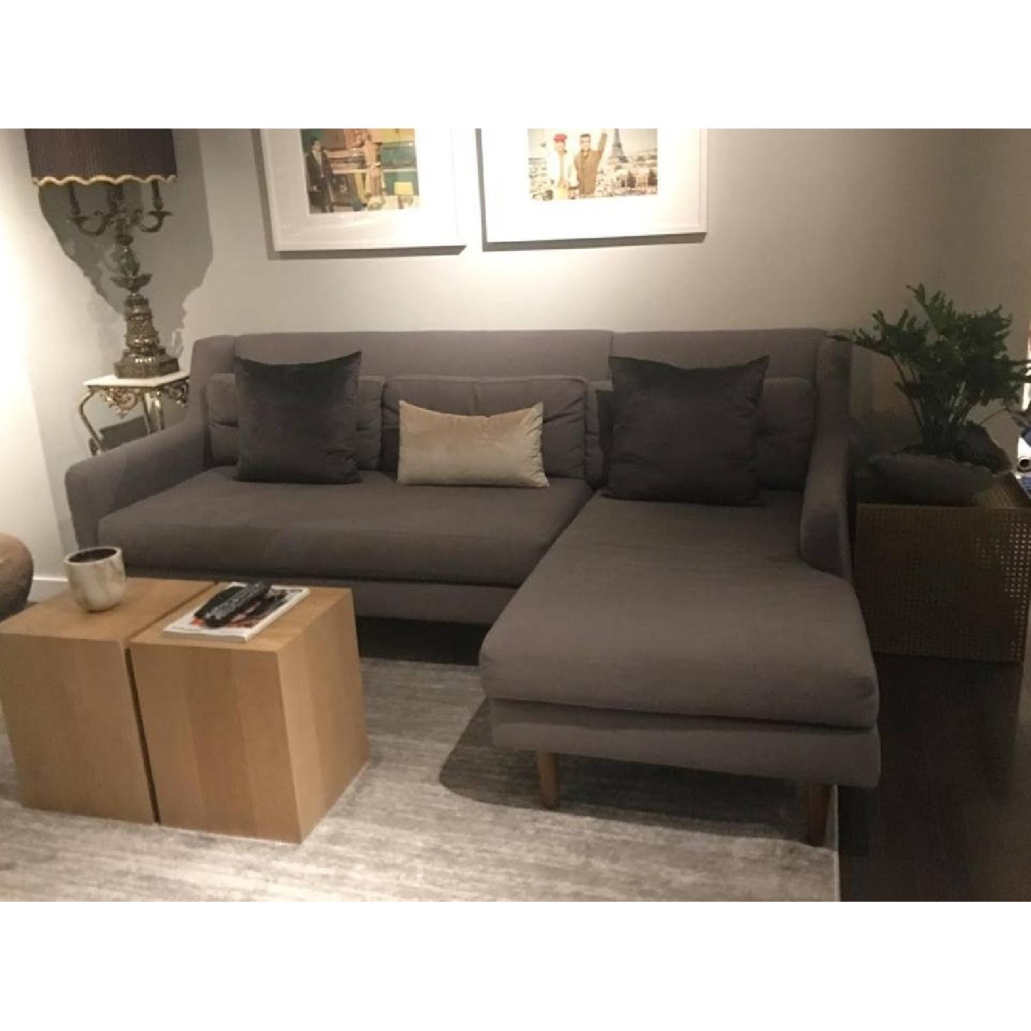West Elm Crosby Mid-Century 2-Piece Chaise Sectional Sofa - image-1