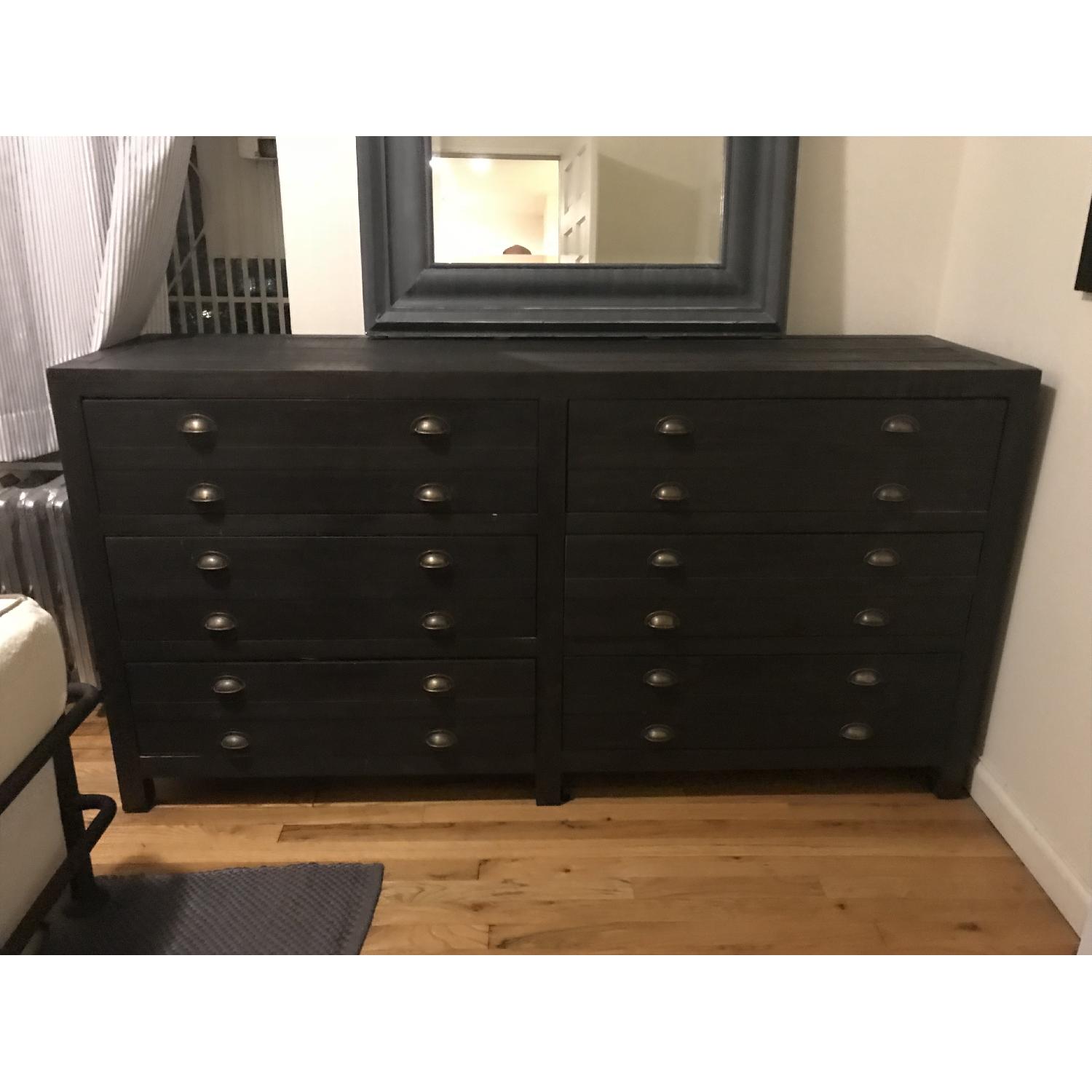 Restoration Hardware Espresso 6-Drawer Printmakers Dresser - image-1