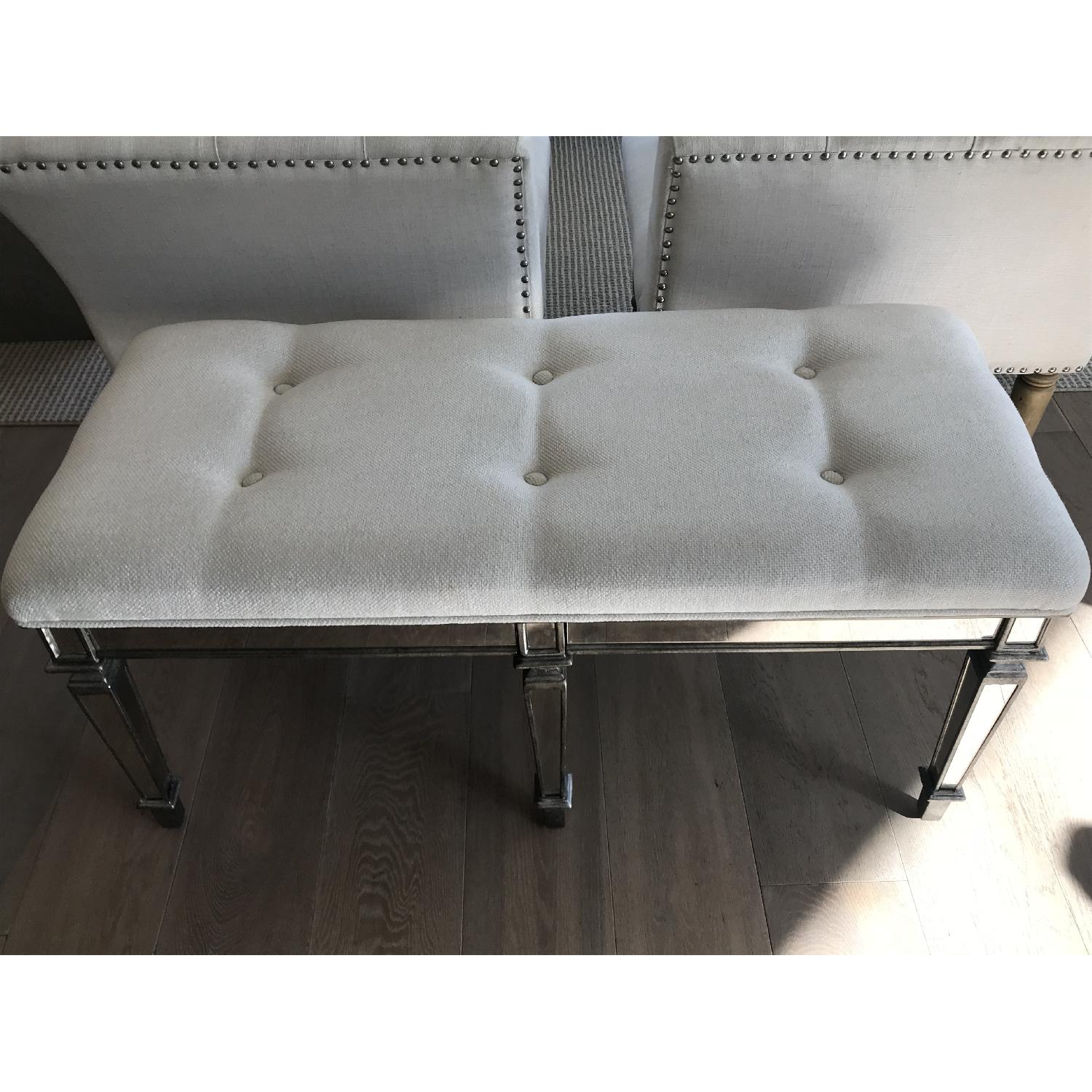 Horchow Denison Mirrored Bench - image-1