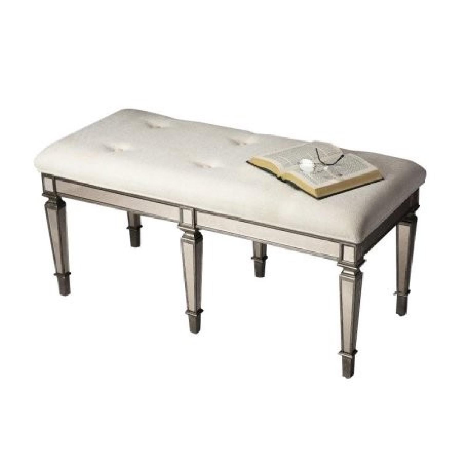 Horchow Denison Mirrored Bench - image-0