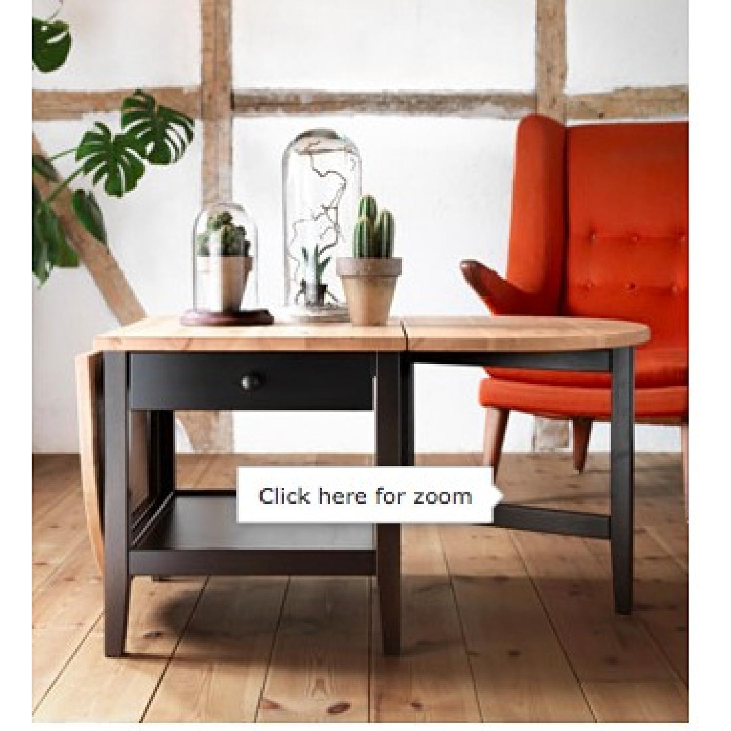 Ikea Wooden Drop Leaf Coffee Table AptDeco