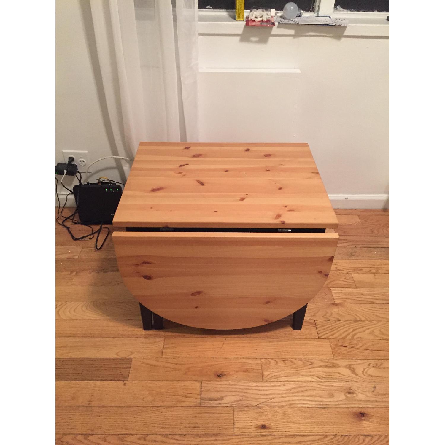 Ikea Wooden Drop Leaf Coffee Table - image-5