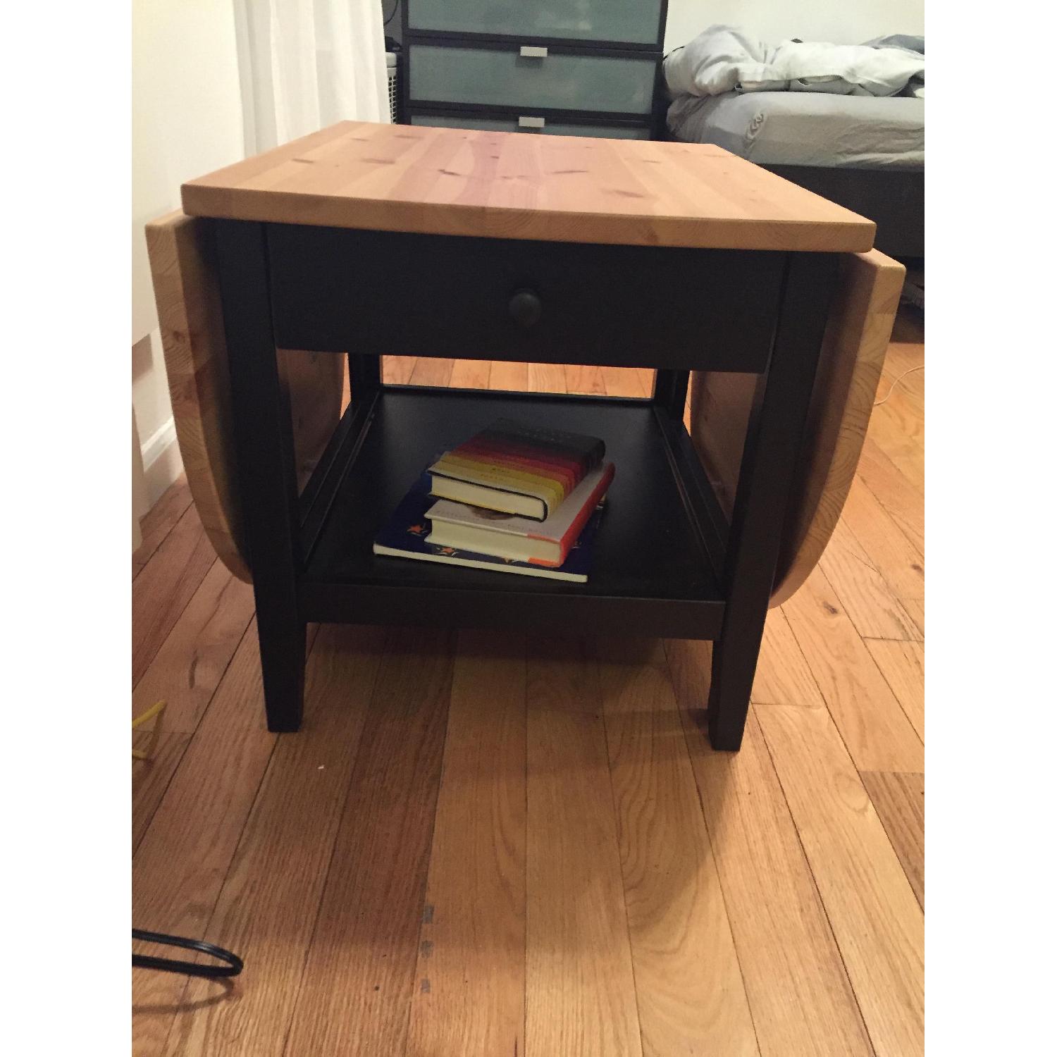 Ikea Wooden Drop Leaf Coffee Table AptDeco