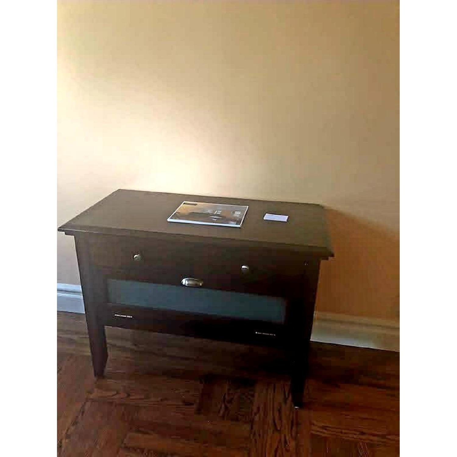 Cherry Wood TV Console Table AptDeco