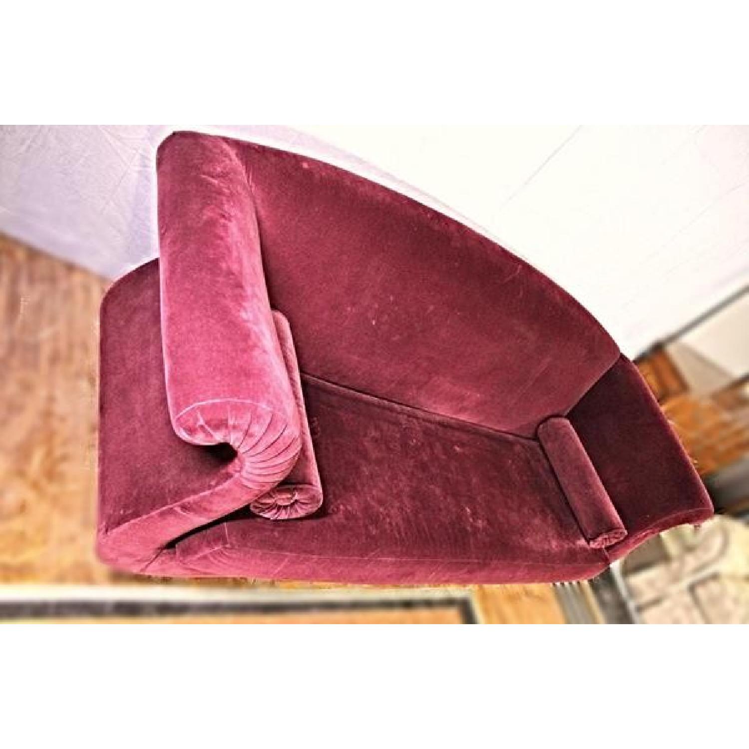 Maroon Velvet Sofa - image-2