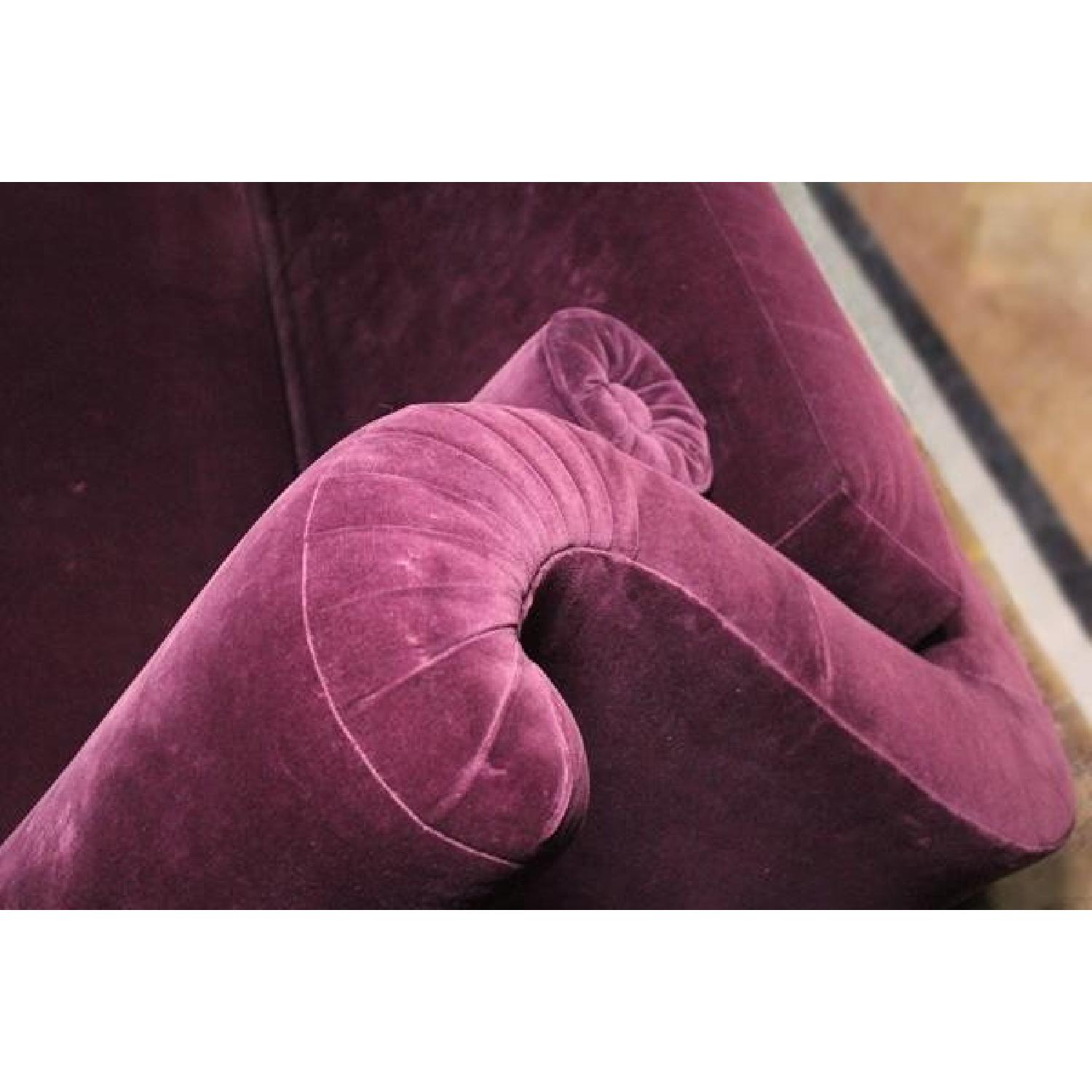 Maroon Velvet Sofa - image-7