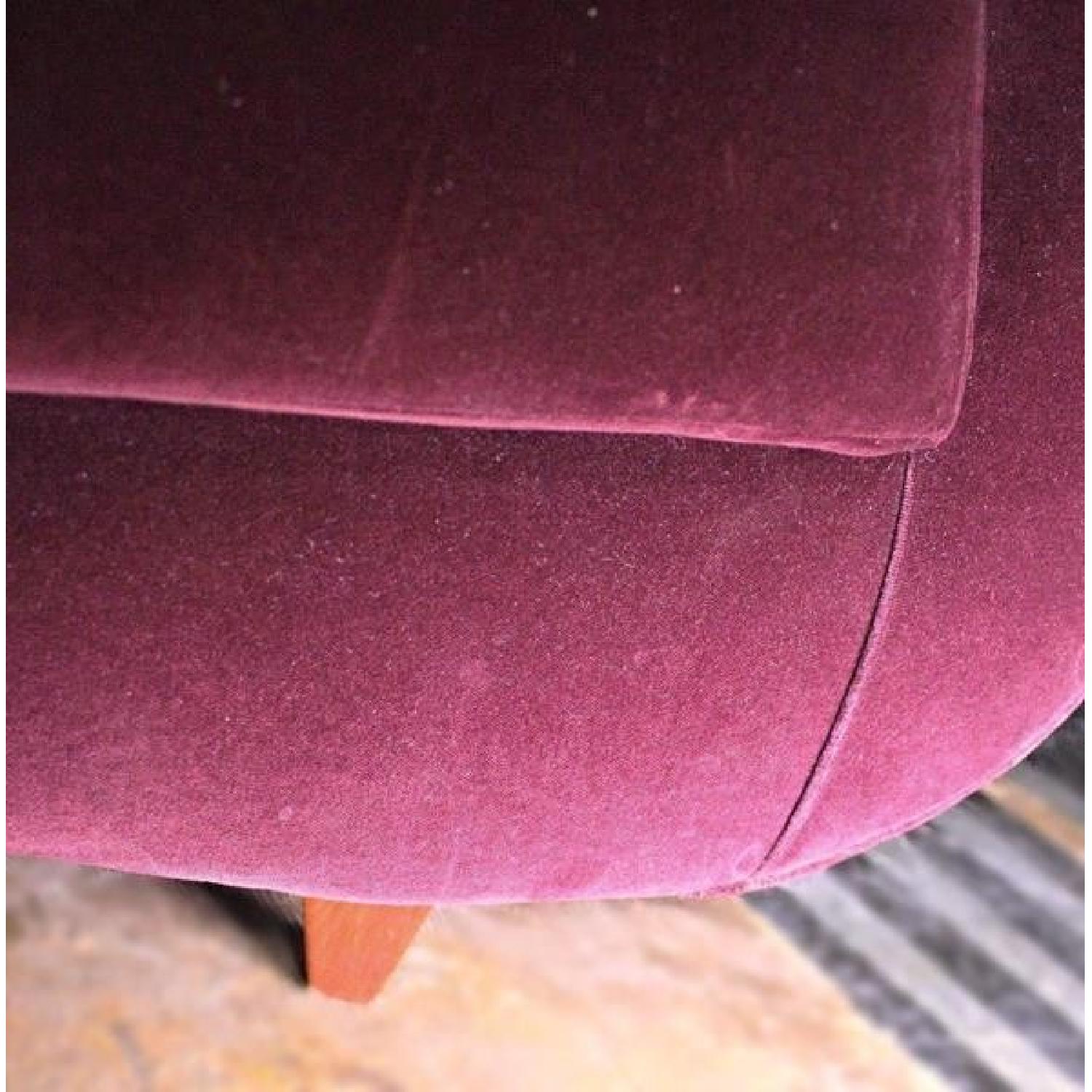 Maroon Velvet Sofa - image-9